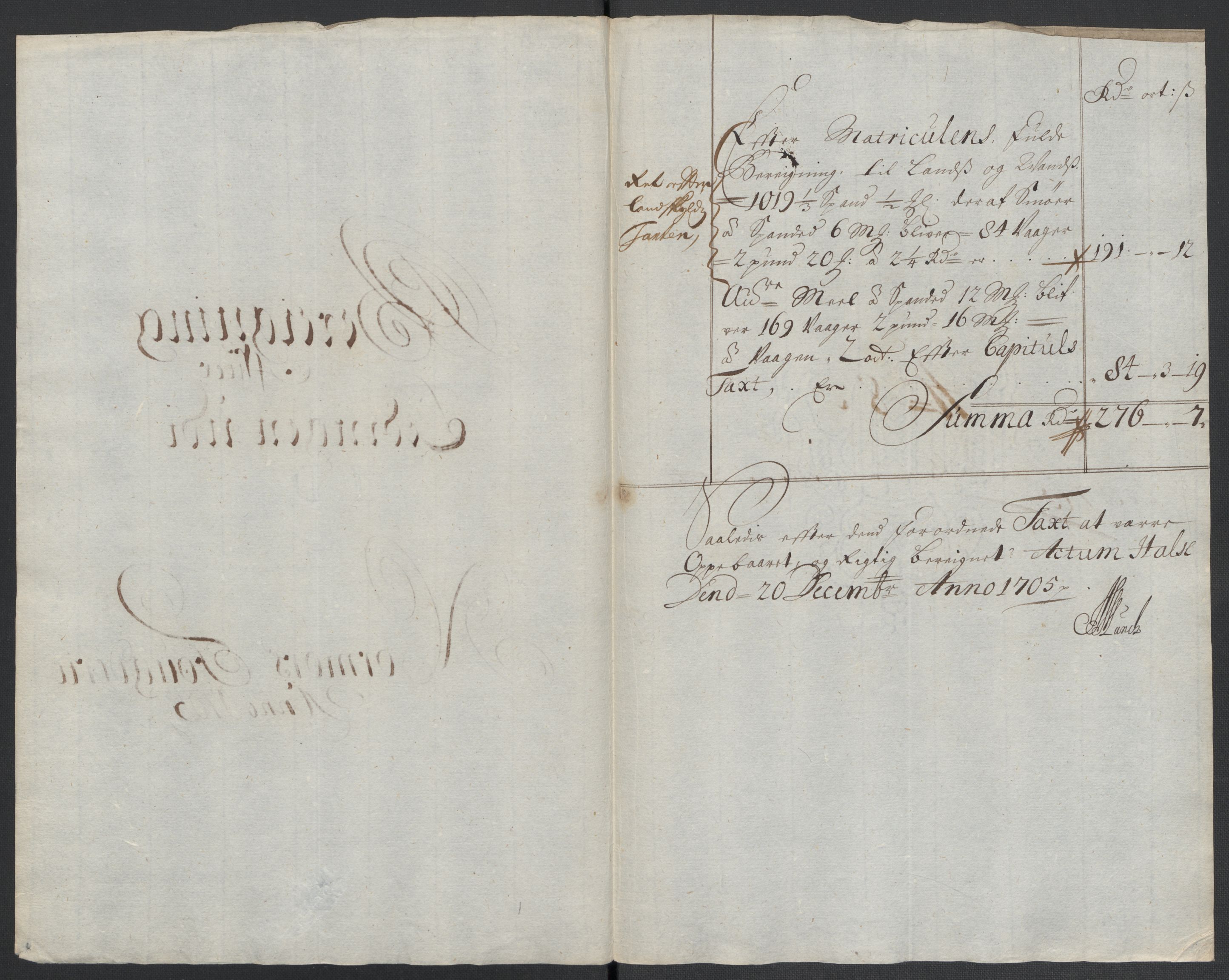 Rentekammeret inntil 1814, Reviderte regnskaper, Fogderegnskap, RA/EA-4092/R56/L3741: Fogderegnskap Nordmøre, 1705, s. 97