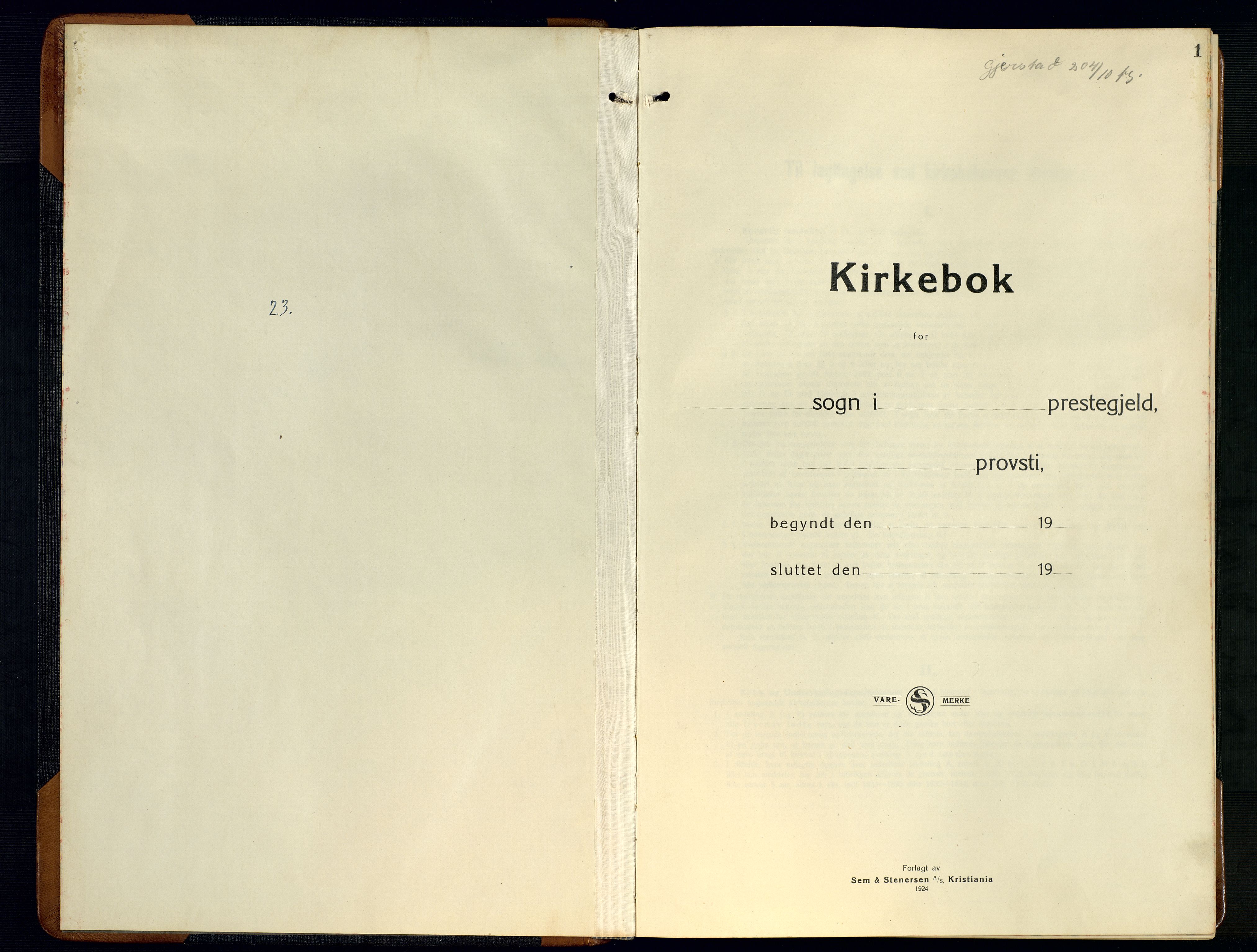 Gjerstad sokneprestkontor, SAK/1111-0014/F/Fb/Fba/L0009: Klokkerbok nr. B 9, 1925-1946, s. 1