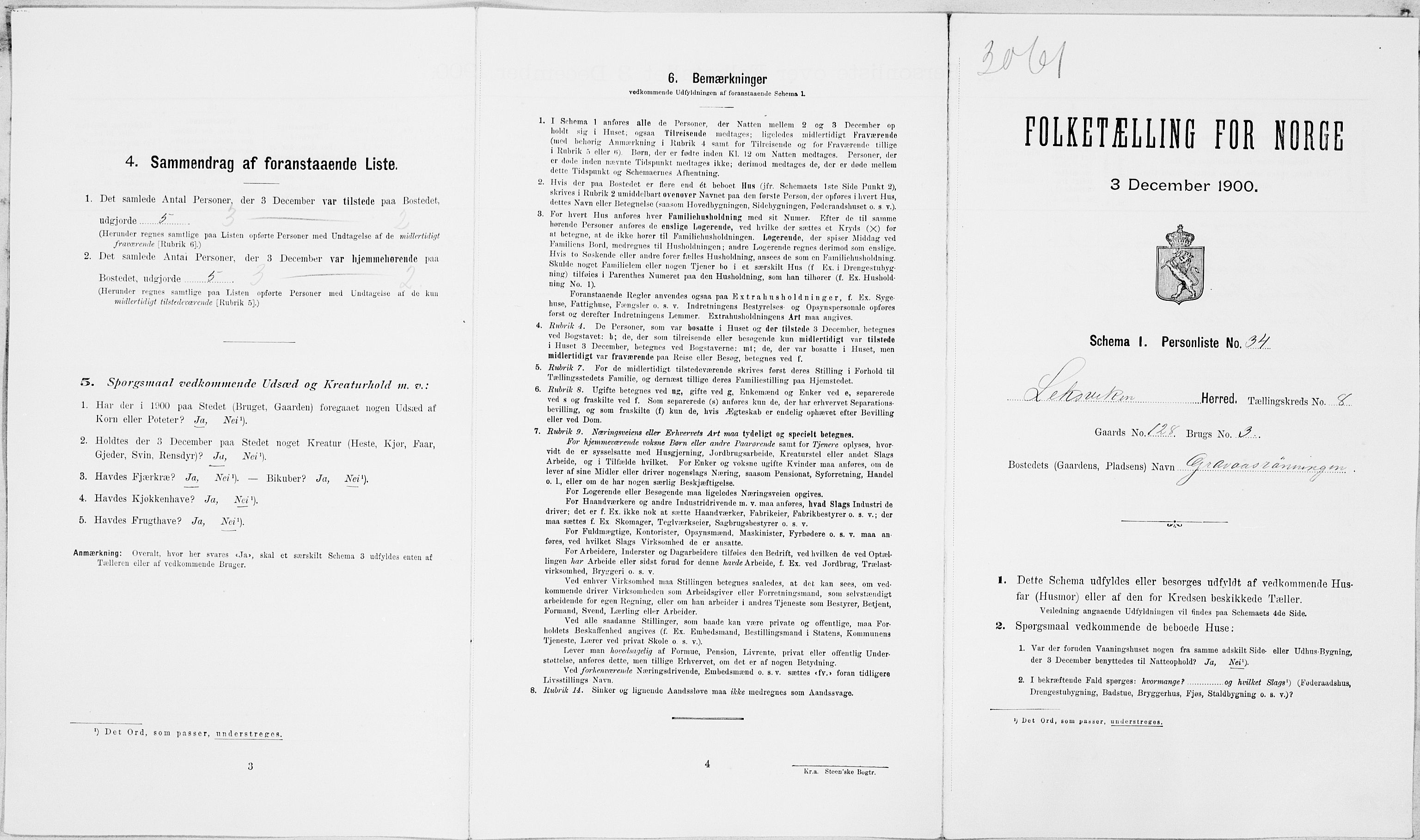 SAT, Folketelling 1900 for 1718 Leksvik herred, 1900, s. 973