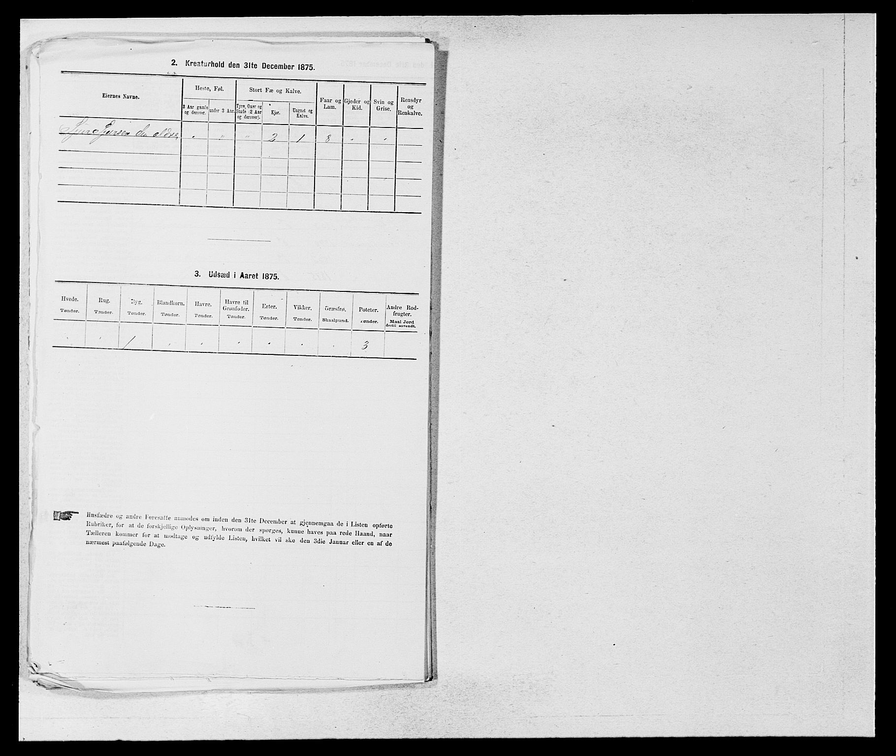 SAB, Folketelling 1875 for 1426P Luster prestegjeld, 1875, s. 1097