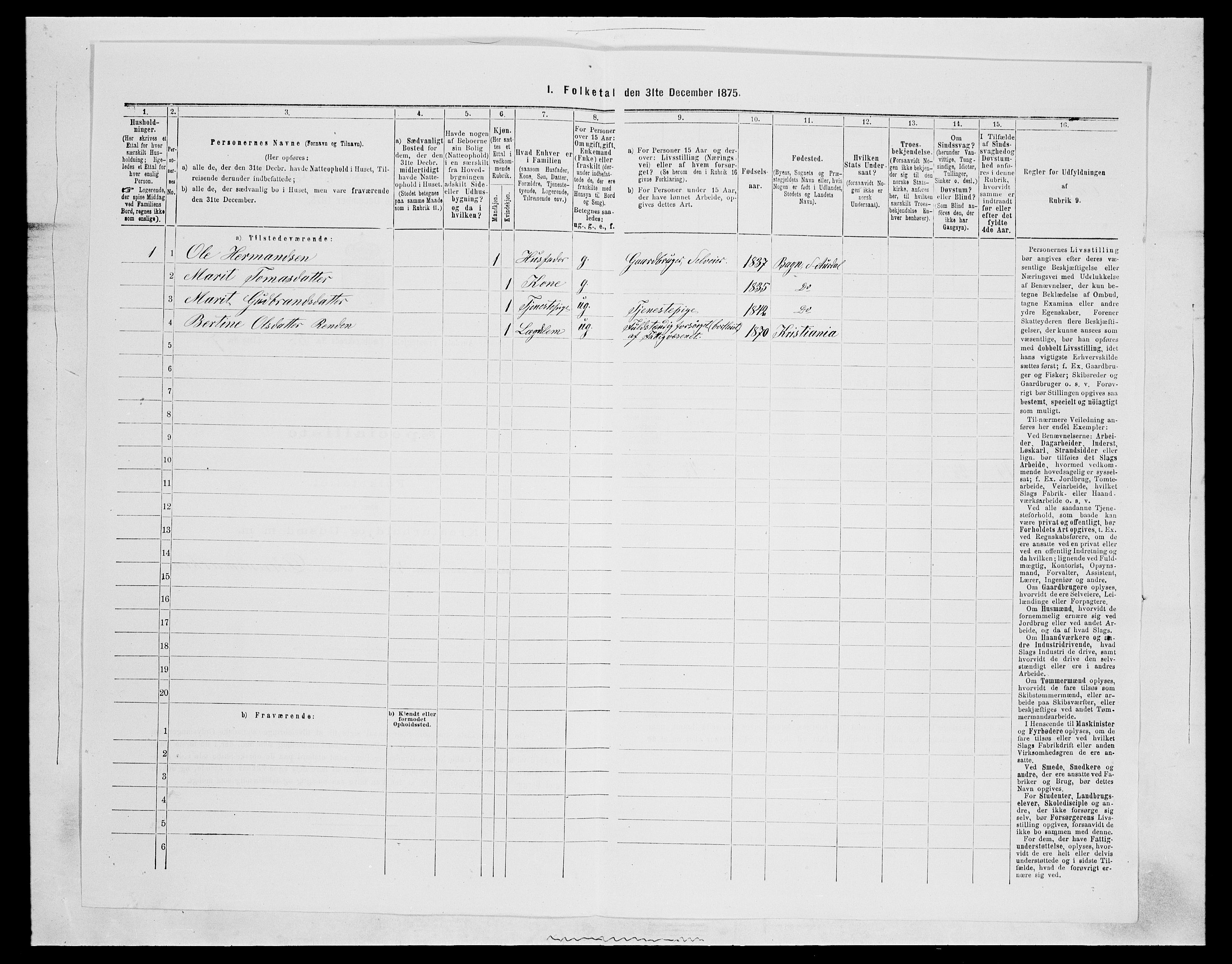 SAH, Folketelling 1875 for 0540P Sør-Aurdal prestegjeld, 1875, s. 754