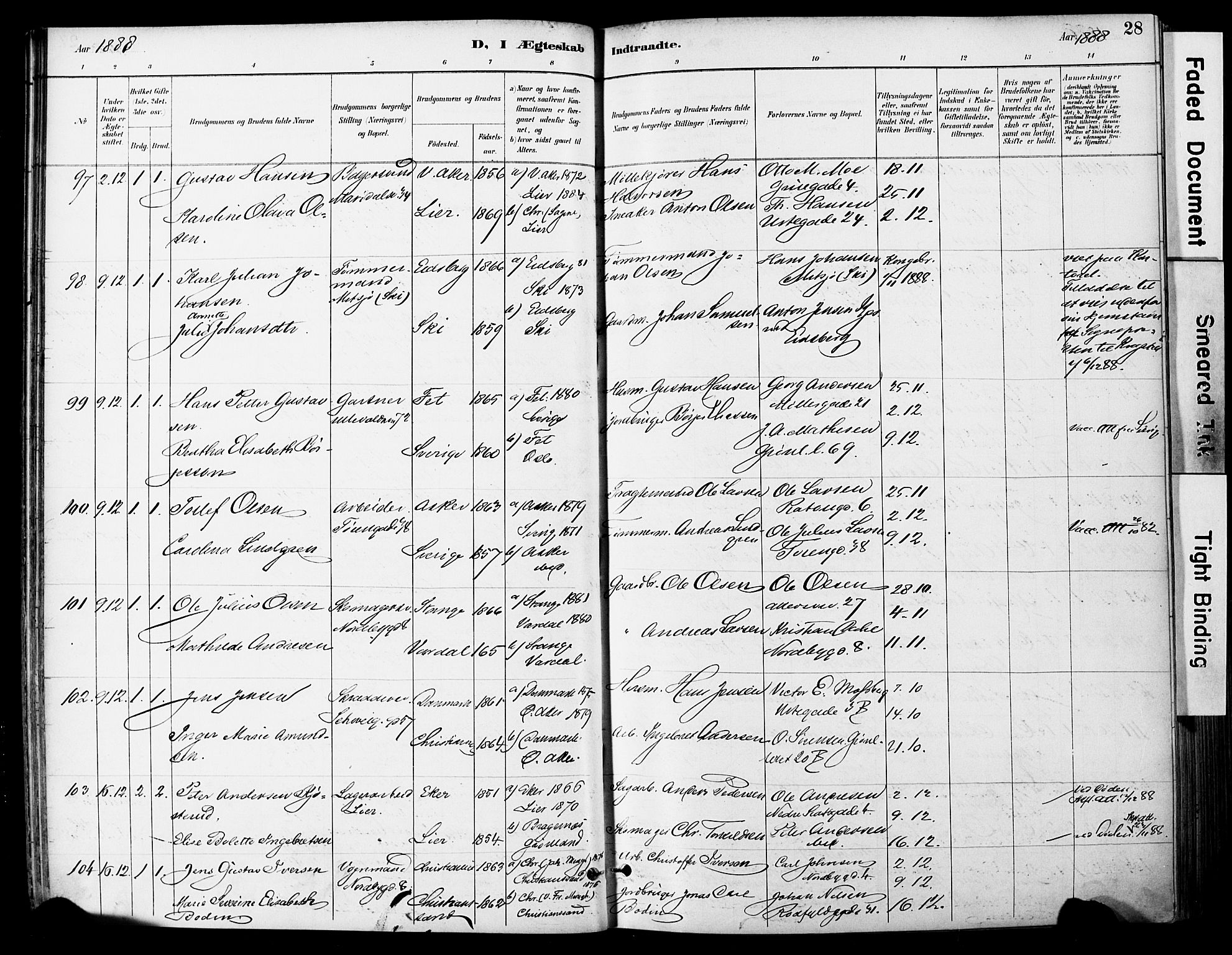 Grønland prestekontor Kirkebøker, AV/SAO-A-10848/F/Fa/L0013: Ministerialbok nr. 13, 1887-1906, s. 28