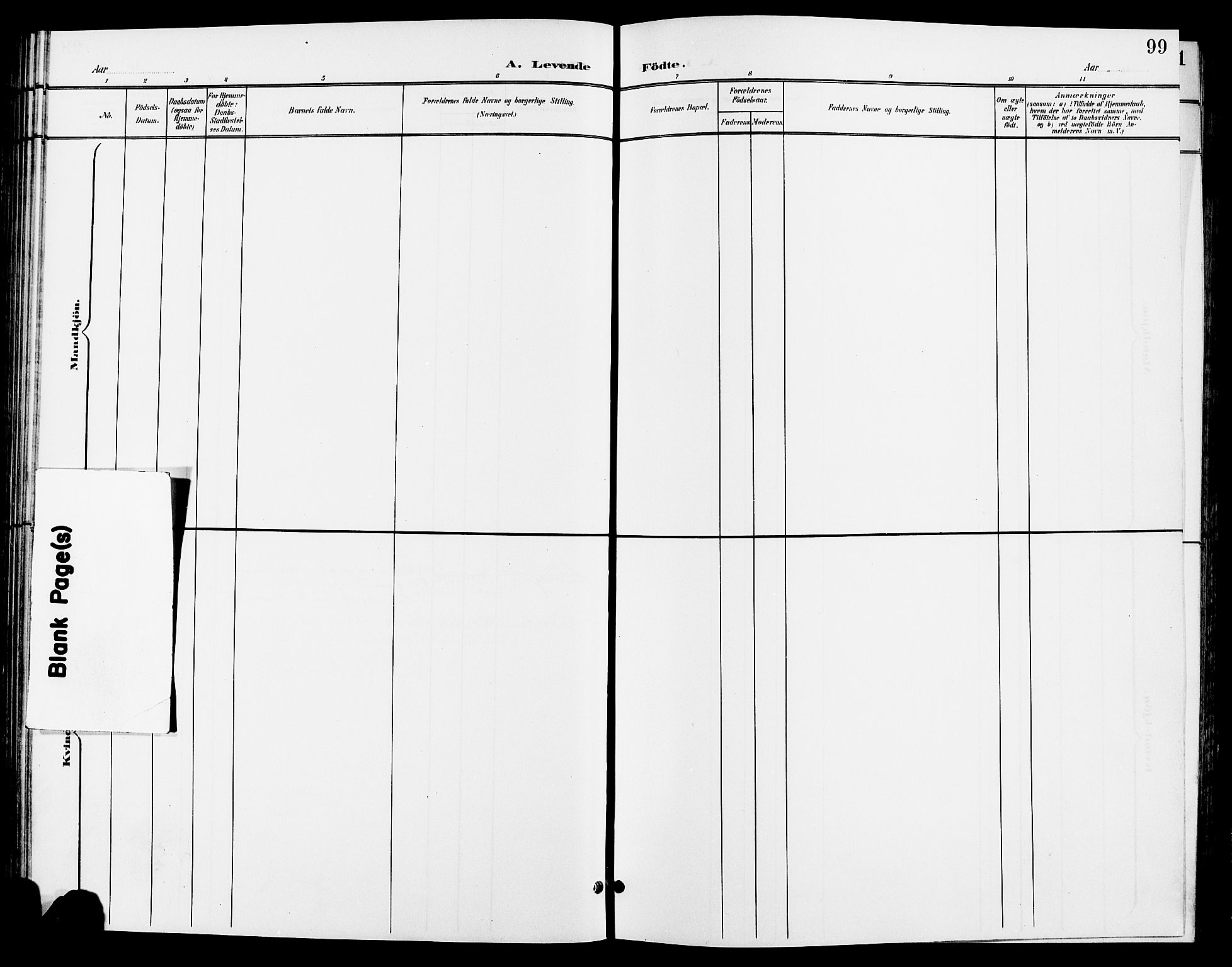 Tynset prestekontor, SAH/PREST-058/H/Ha/Hab/L0009: Klokkerbok nr. 9, 1900-1914, s. 99