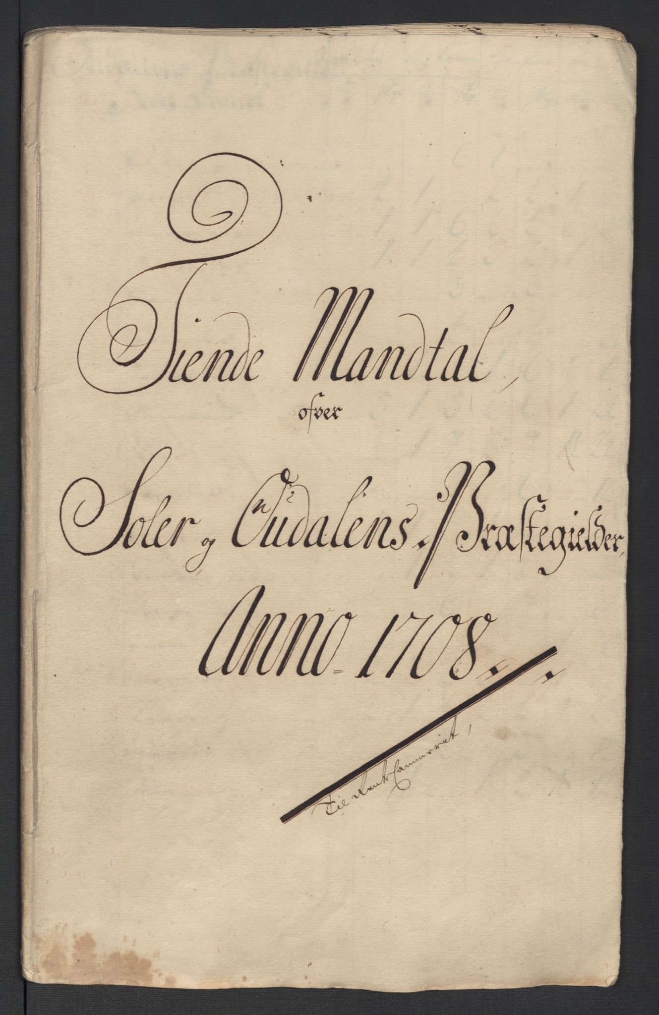 Rentekammeret inntil 1814, Reviderte regnskaper, Fogderegnskap, RA/EA-4092/R13/L0845: Fogderegnskap Solør, Odal og Østerdal, 1708, s. 172