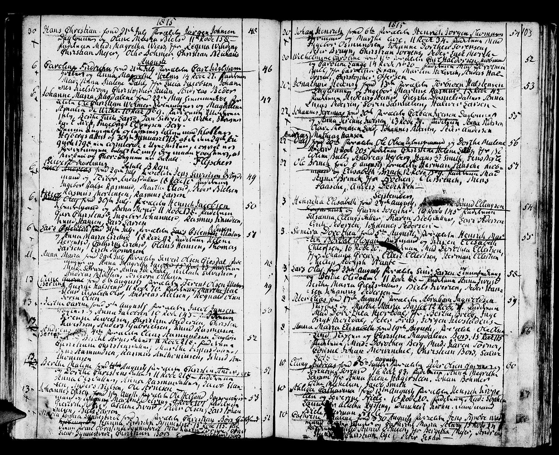 Domkirken sokneprestembete, AV/SAB-A-74801/H/Haa/L0005: Ministerialbok nr. A 5, 1808-1820, s. 102-103