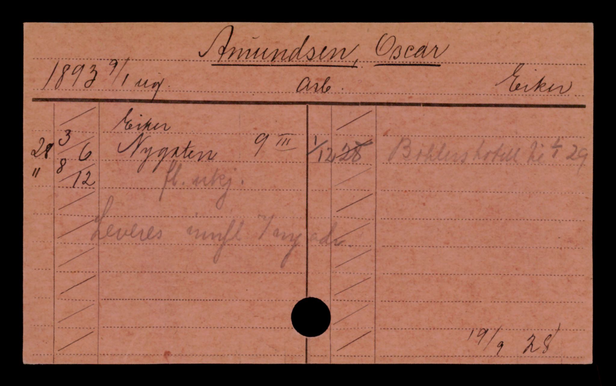 Oslo folkeregister, Registerkort, AV/SAO-A-11715/D/Da/L0002: Menn: Amundsen Oskar - Andersen Even, 1906-1919