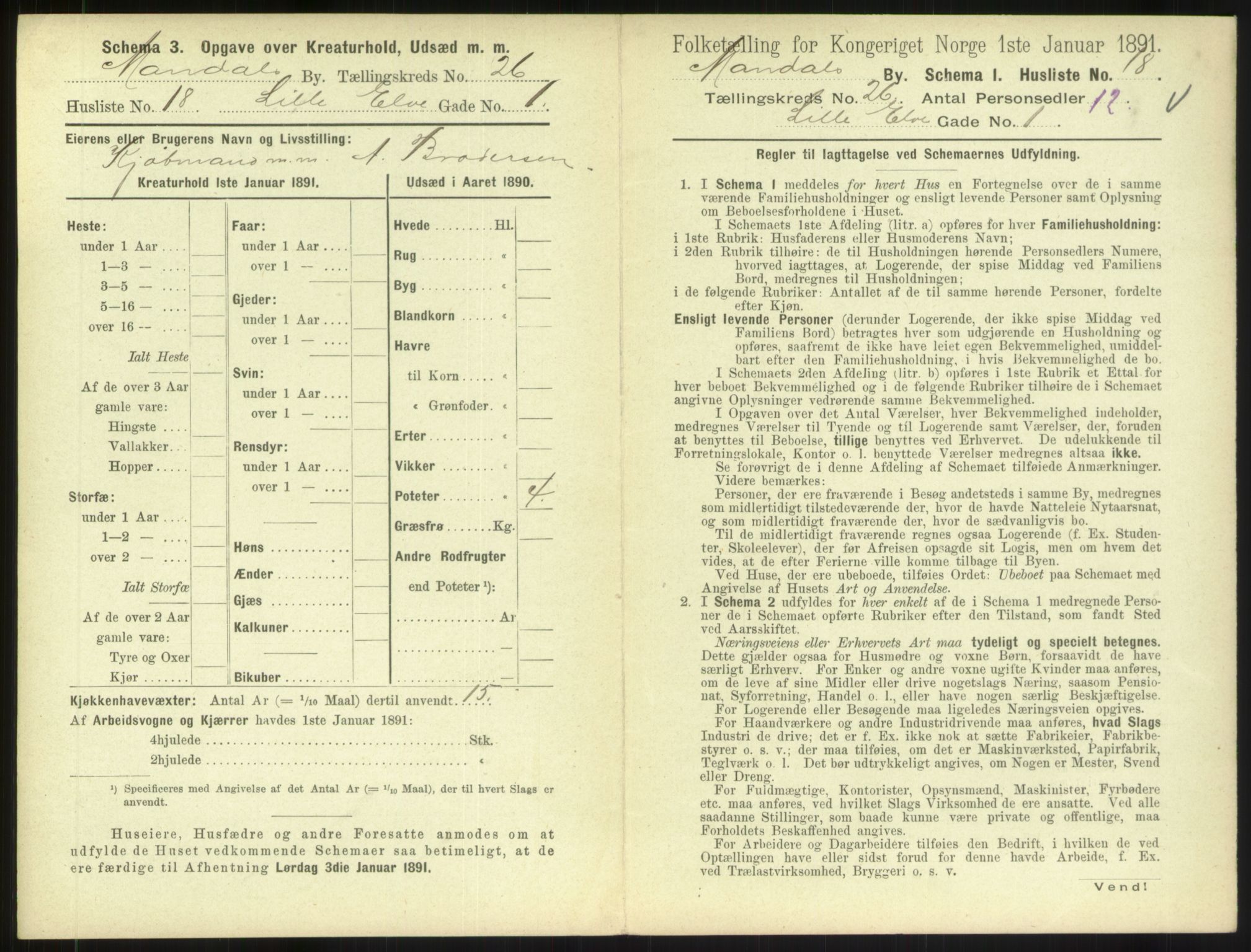 RA, Folketelling 1891 for 1002 Mandal ladested, 1891, s. 1183