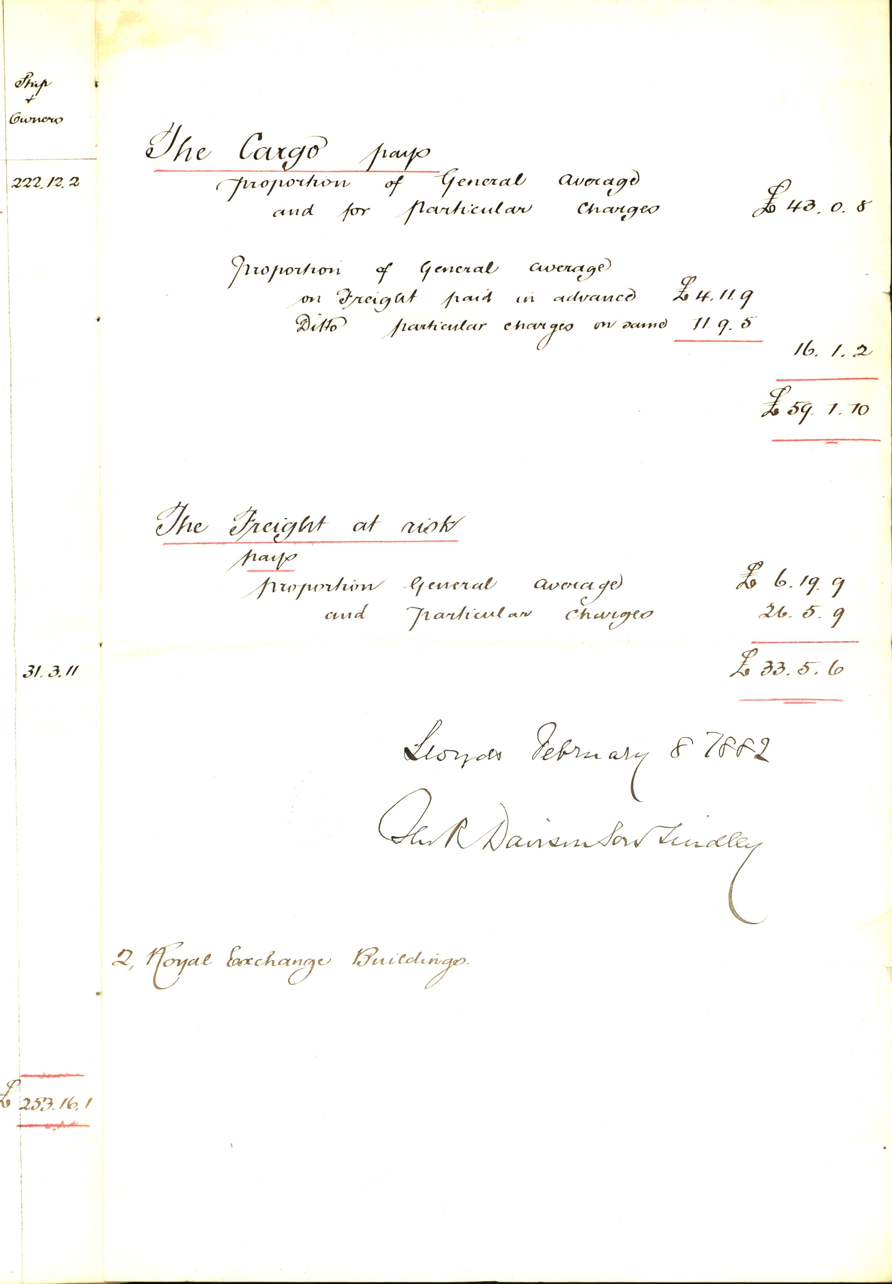 Pa 63 - Østlandske skibsassuranceforening, VEMU/A-1079/G/Ga/L0017/0003: Havaridokumenter / Alma, Aise, Ole Bull, Tellus, Frank, 1884, s. 37