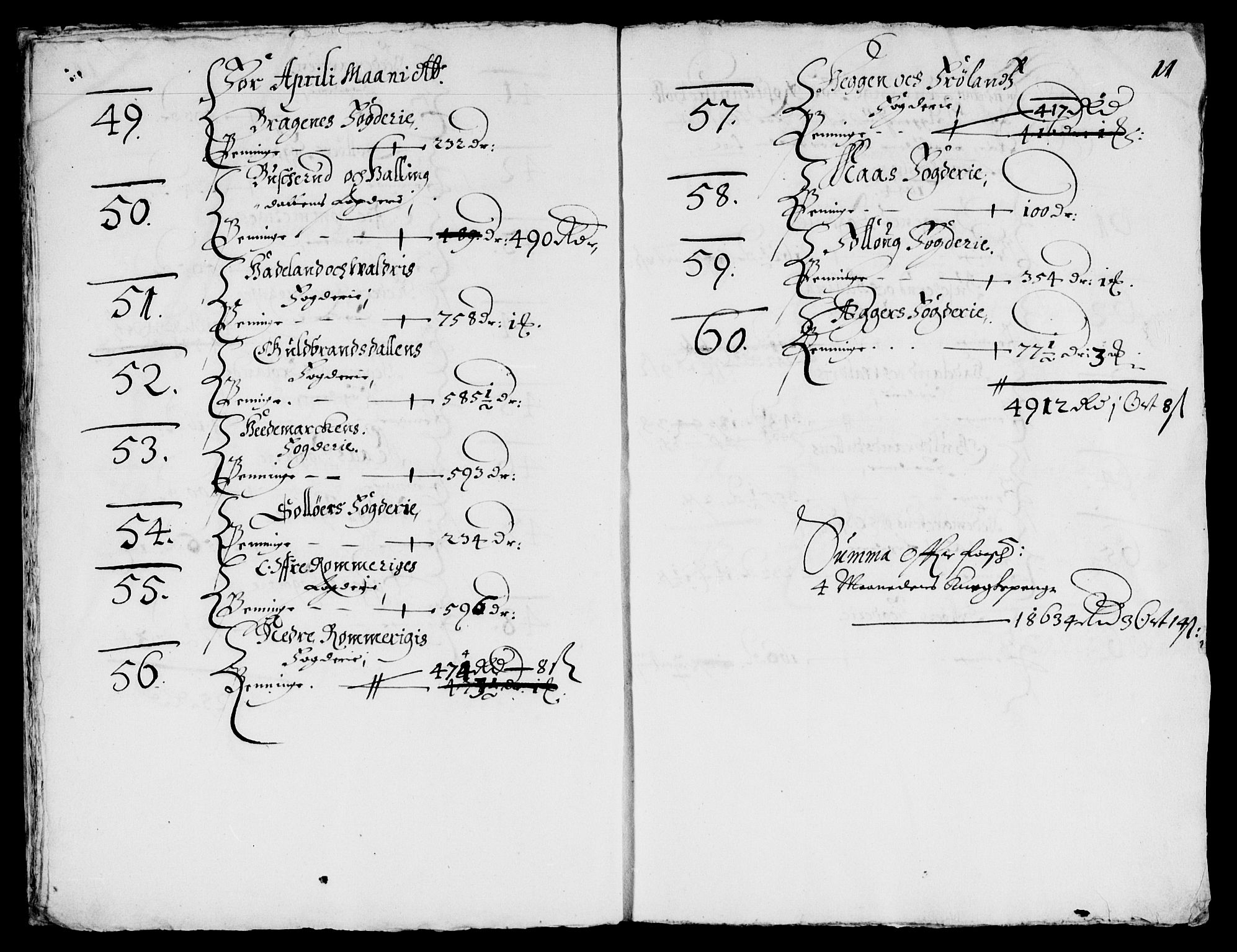 Rentekammeret inntil 1814, Reviderte regnskaper, Lensregnskaper, AV/RA-EA-5023/R/Rb/Rba/L0182: Akershus len, 1643-1645