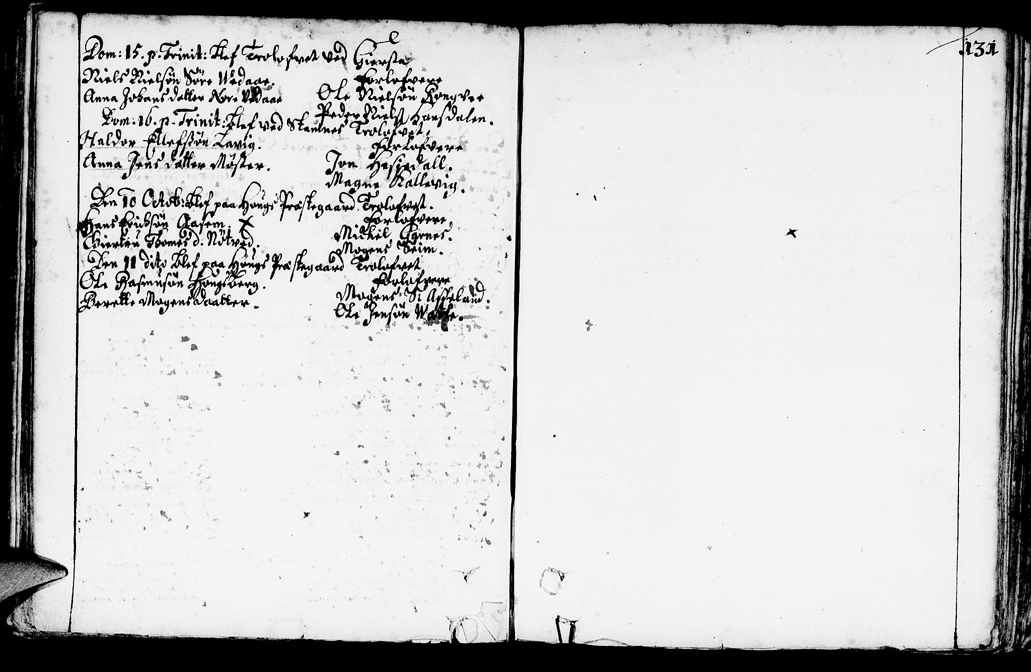 Haus sokneprestembete, SAB/A-75601/H/Haa: Ministerialbok nr. A 1, 1691-1712, s. 131