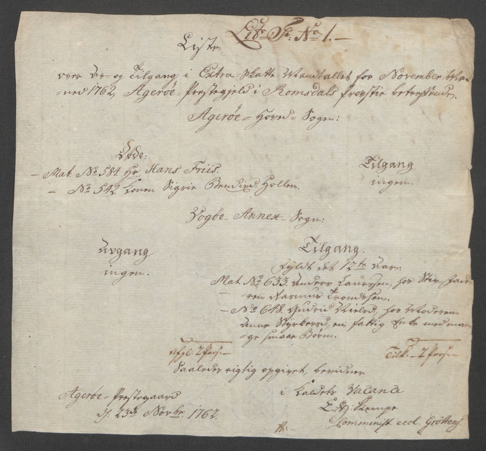 Rentekammeret inntil 1814, Reviderte regnskaper, Fogderegnskap, AV/RA-EA-4092/R55/L3730: Ekstraskatten Romsdal, 1762-1763, s. 335