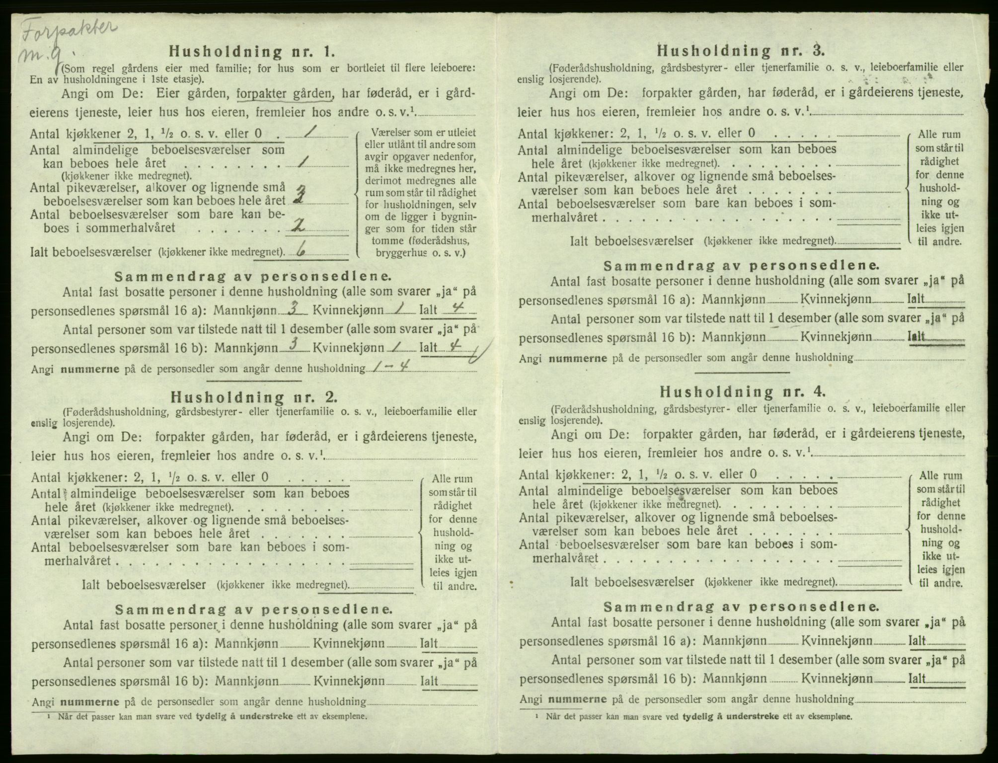 SAB, Folketelling 1920 for 1230 Ullensvang herred, 1920, s. 349