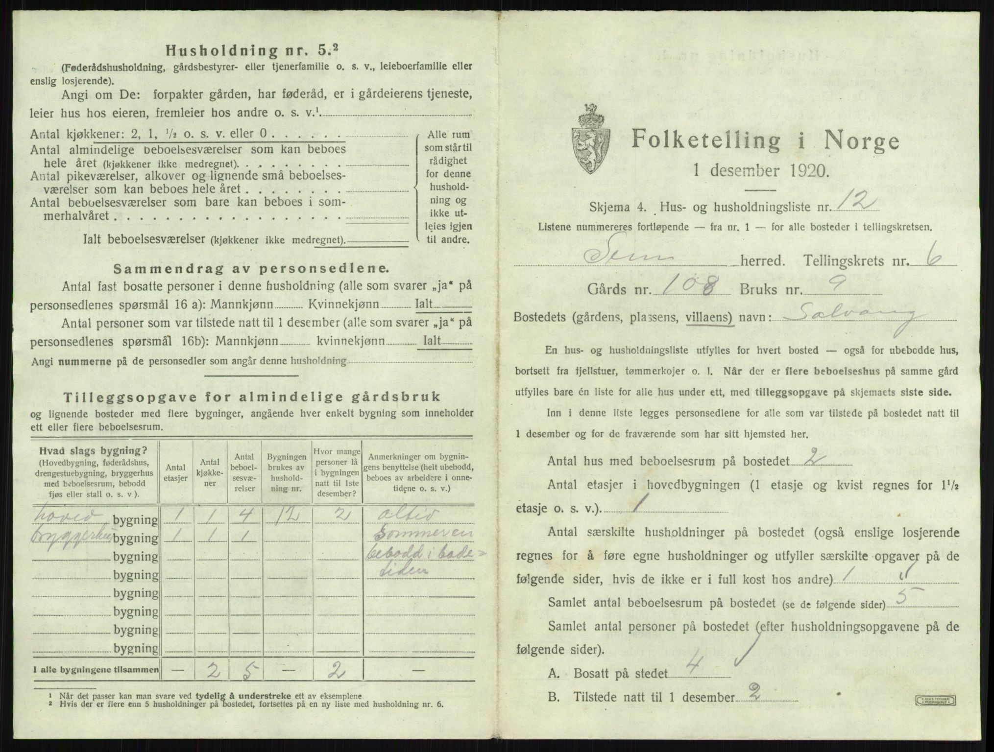 SAKO, Folketelling 1920 for 0721 Sem herred, 1920, s. 1283