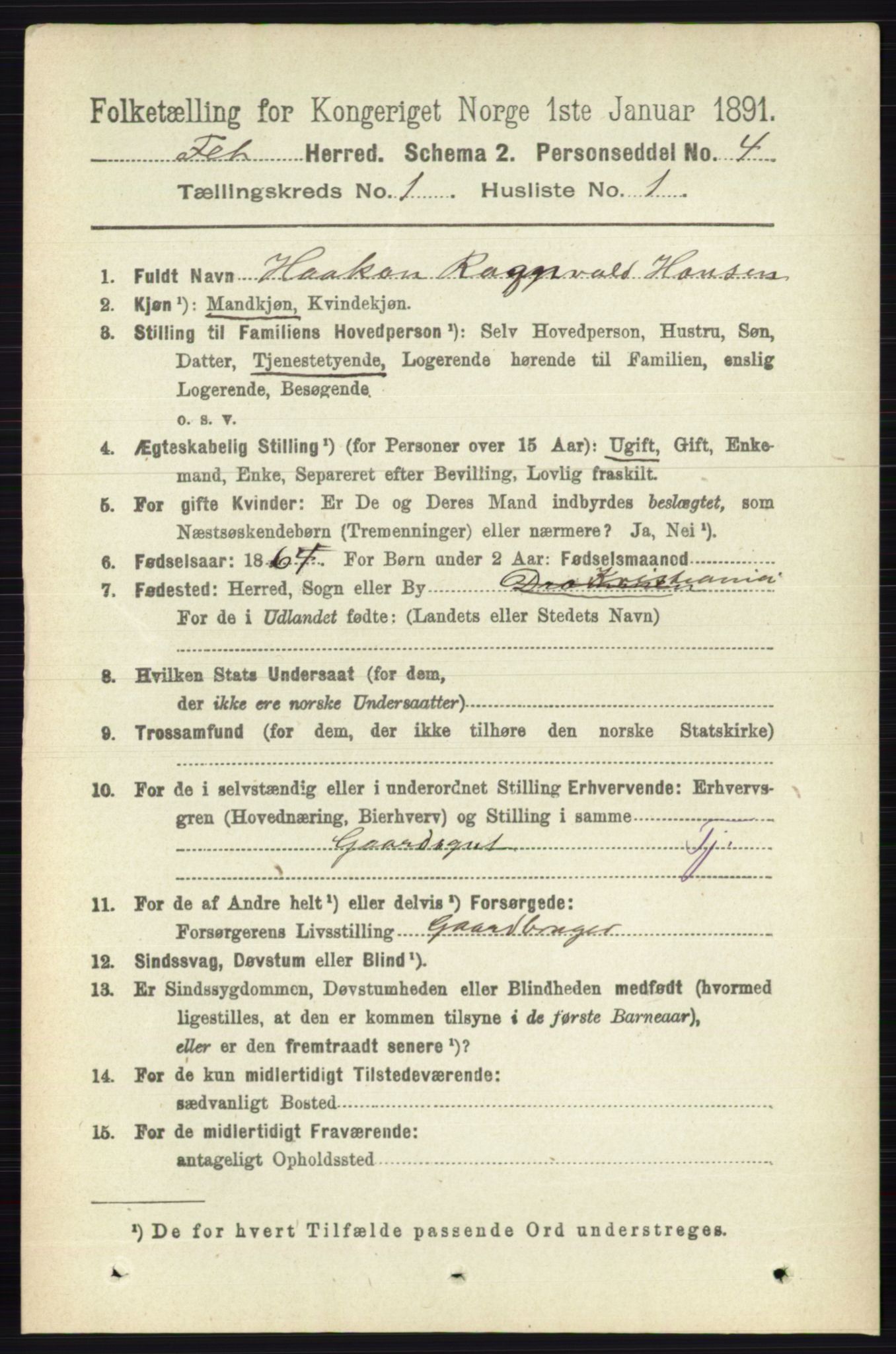 RA, Folketelling 1891 for 0227 Fet herred, 1891, s. 82