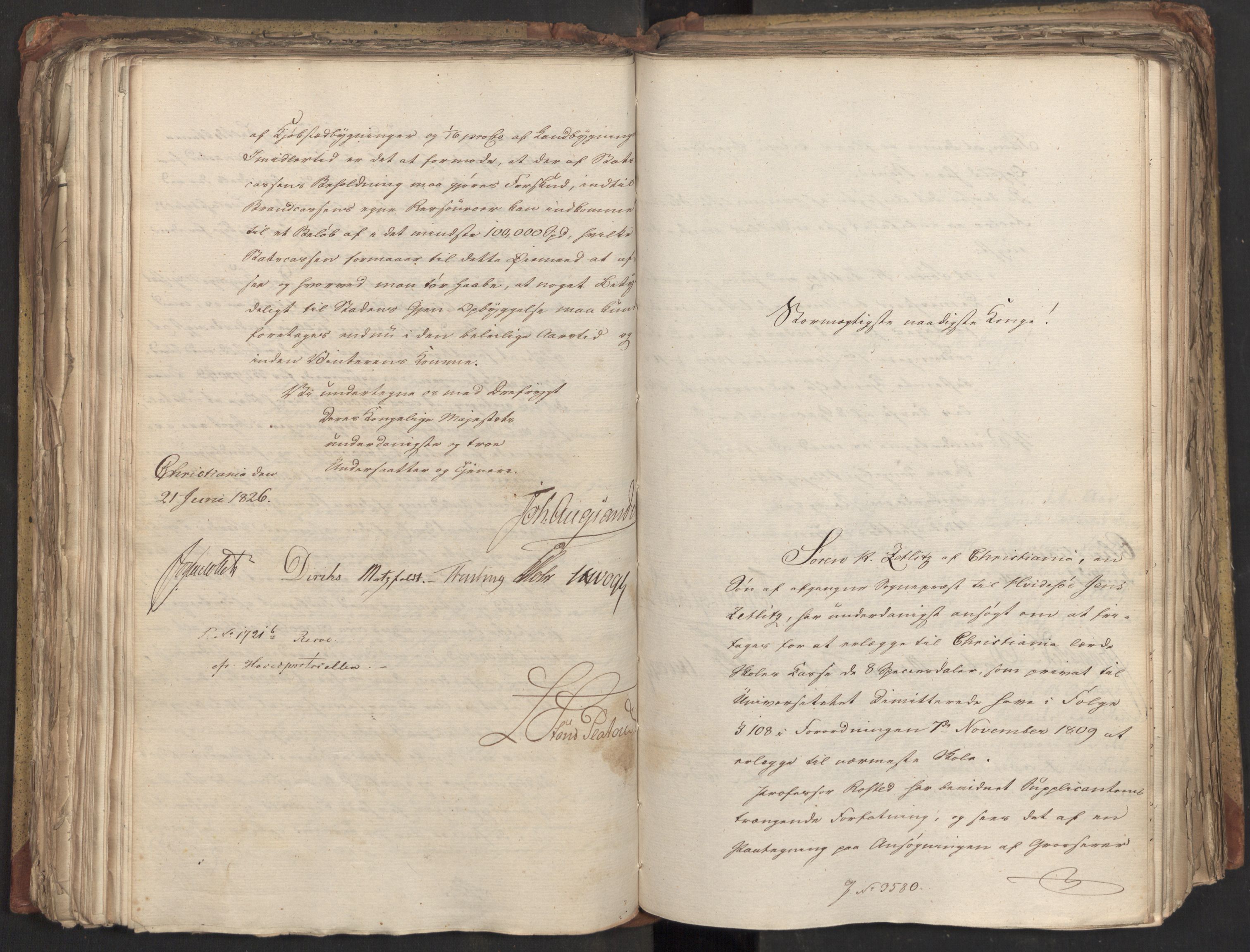 Statsrådsavdelingen i Stockholm, AV/RA-S-1003/D/Da/L0047: Regjeringsinnstillinger nr. 3501-3659, 1826, s. 219