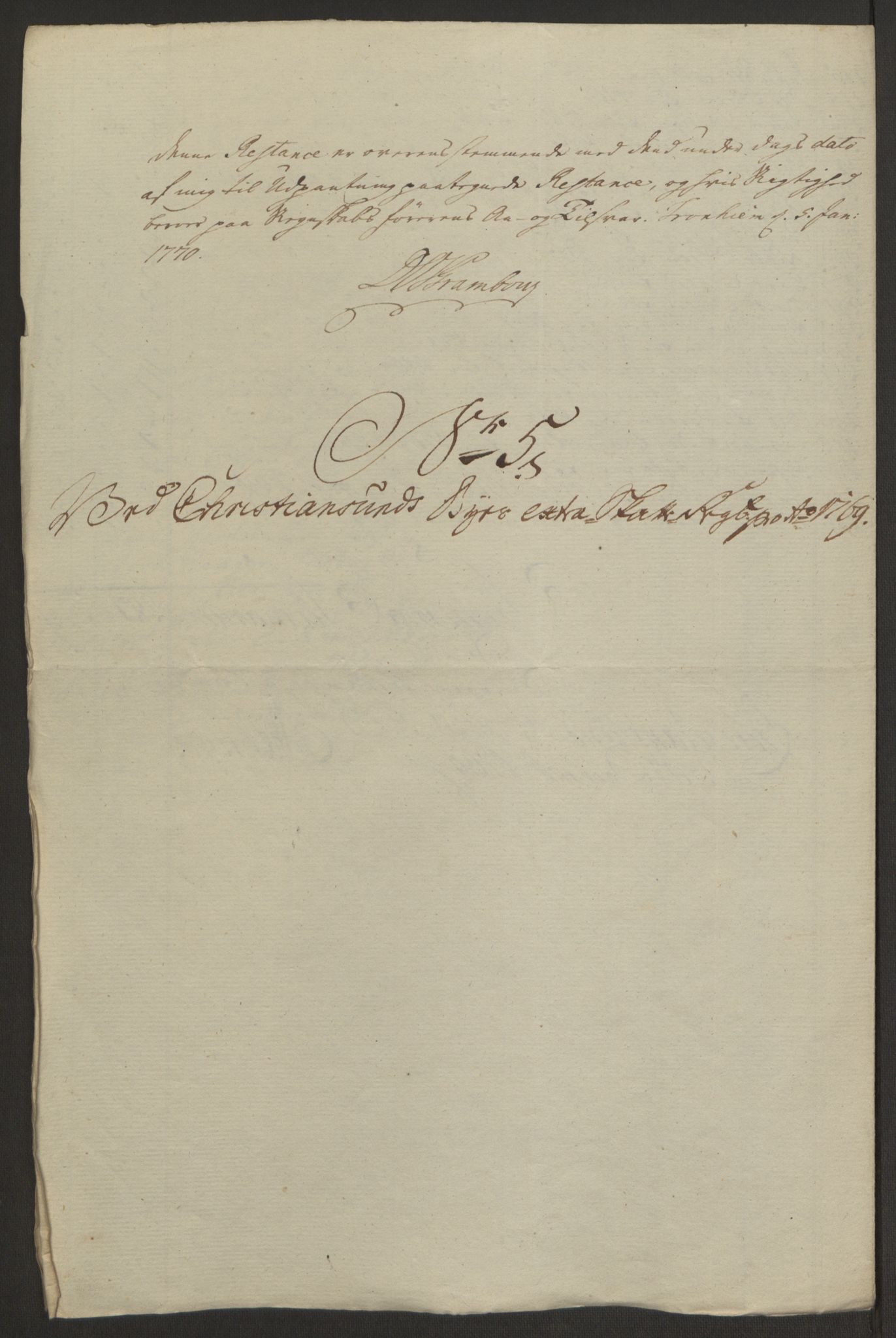 Rentekammeret inntil 1814, Reviderte regnskaper, Byregnskaper, RA/EA-4066/R/Rr/L0495/0004: [R1] Kontribusjonsregnskap / Ekstraskatt, 1762-1772, s. 224