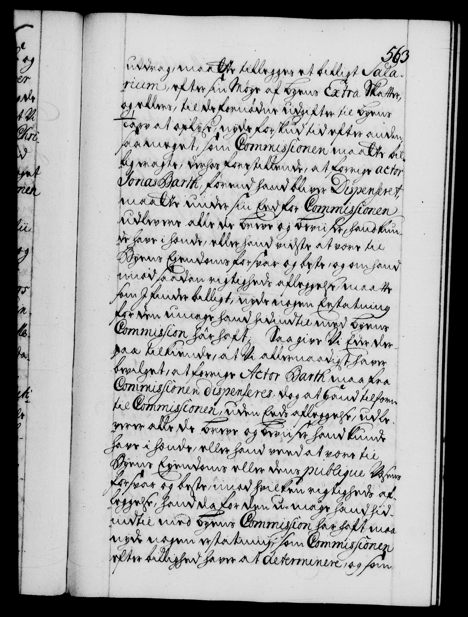 Danske Kanselli 1572-1799, AV/RA-EA-3023/F/Fc/Fca/Fcab/L0026: Norske tegnelser, 1734-1735, s. 563a