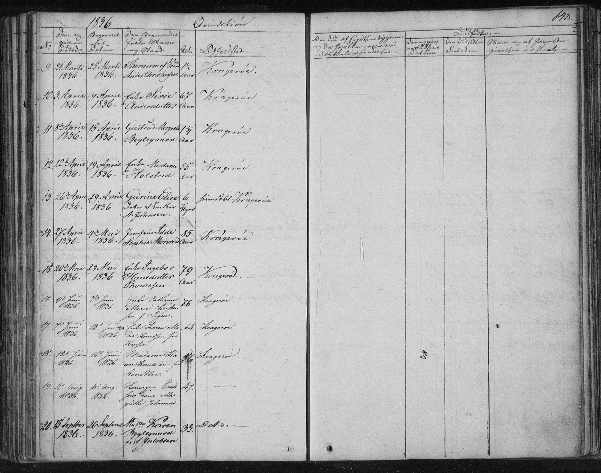 Kragerø kirkebøker, AV/SAKO-A-278/F/Fa/L0005: Ministerialbok nr. 5, 1832-1847, s. 143