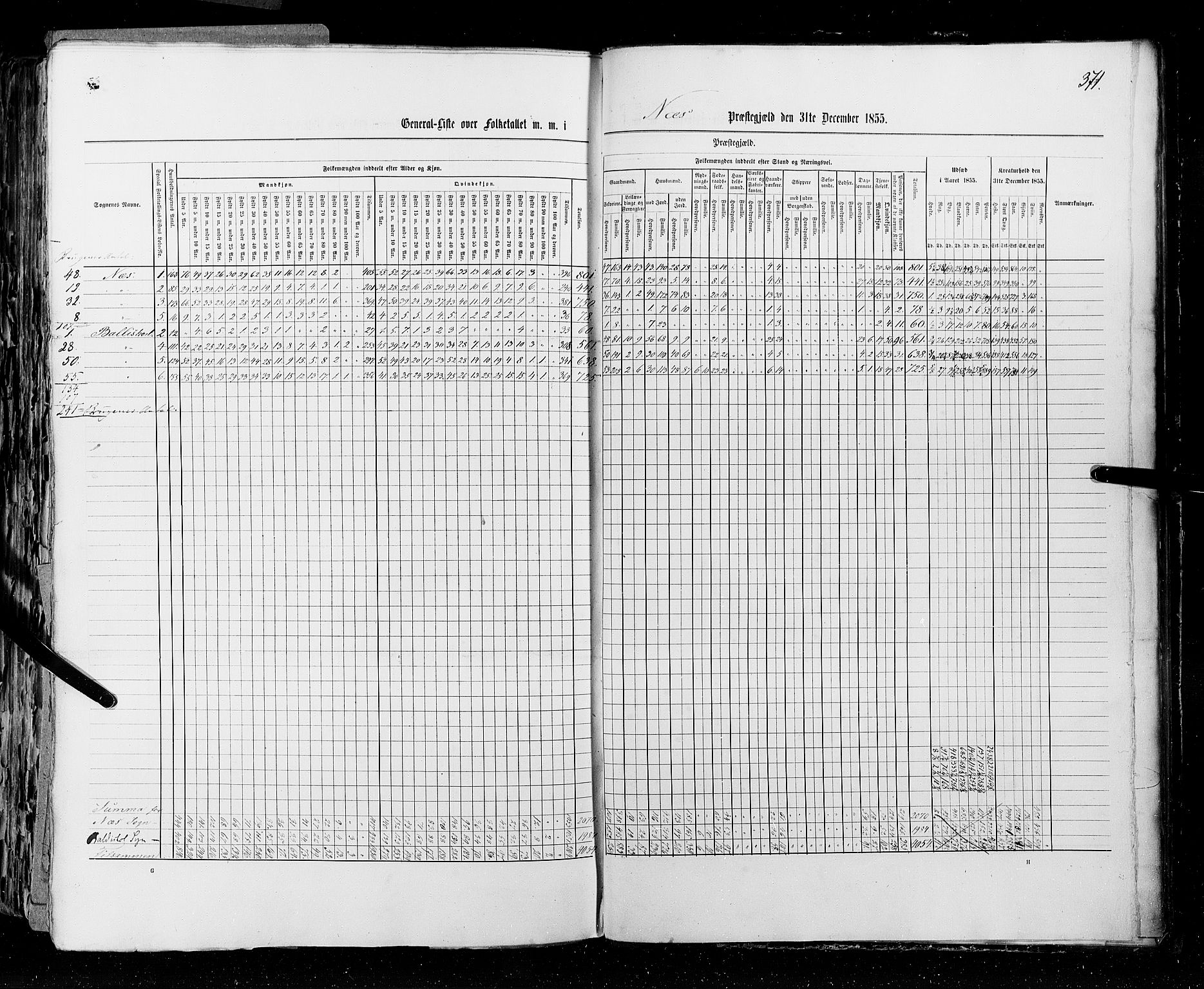 RA, Folketellingen 1855, bind 1: Akershus amt, Smålenenes amt og Hedemarken amt, 1855, s. 371