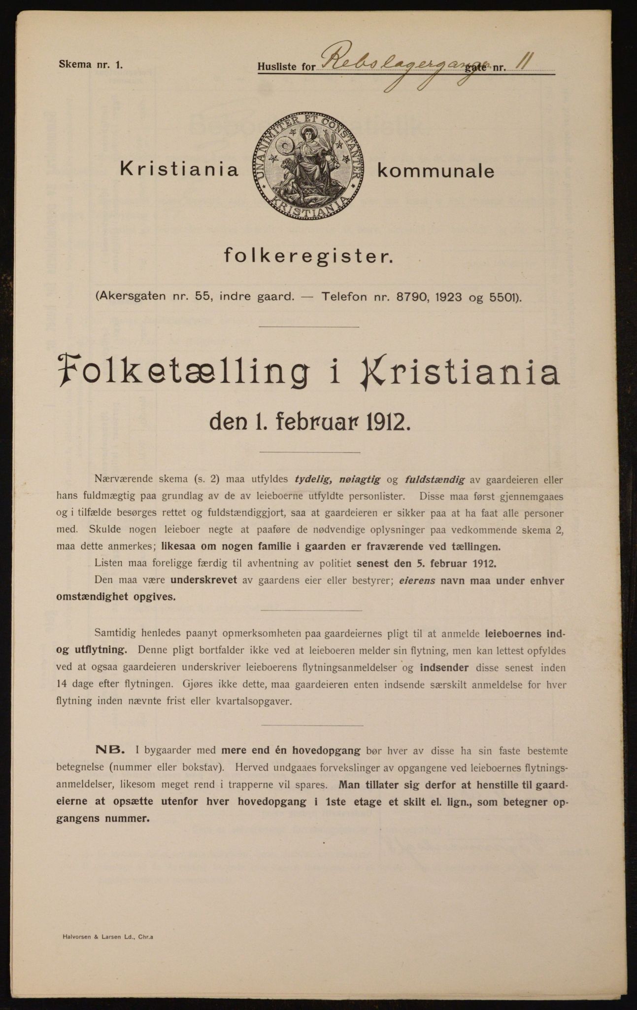 OBA, Kommunal folketelling 1.2.1912 for Kristiania, 1912, s. 83038