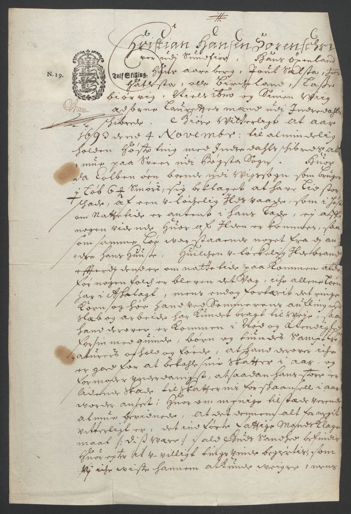 Rentekammeret inntil 1814, Reviderte regnskaper, Fogderegnskap, RA/EA-4092/R53/L3421: Fogderegnskap Sunn- og Nordfjord, 1693-1694, s. 114