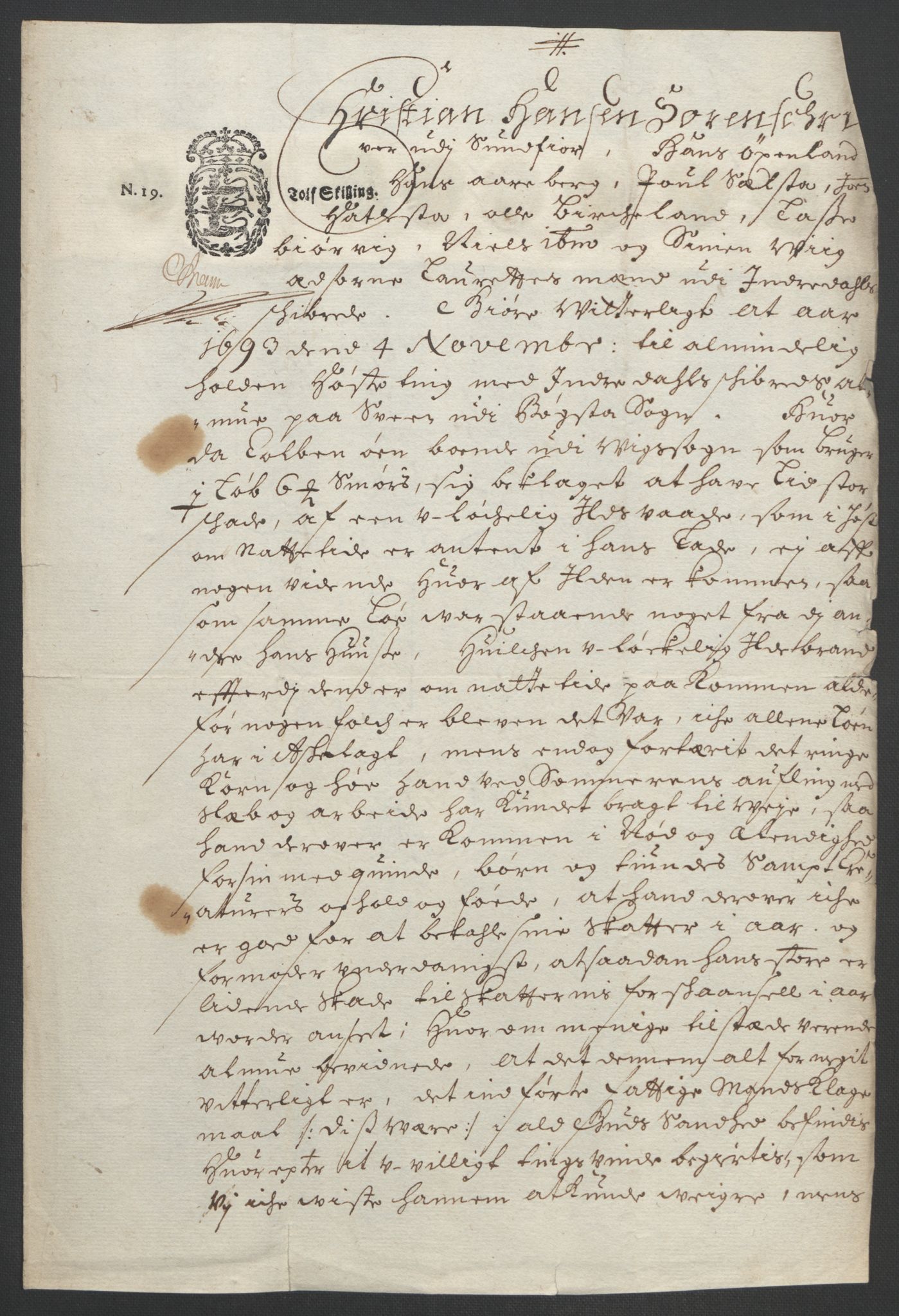 Rentekammeret inntil 1814, Reviderte regnskaper, Fogderegnskap, AV/RA-EA-4092/R53/L3421: Fogderegnskap Sunn- og Nordfjord, 1693-1694, s. 114