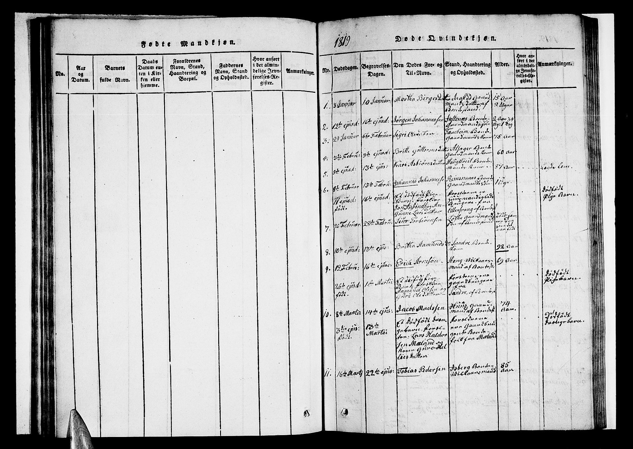 Ullensvang sokneprestembete, AV/SAB-A-78701/H/Haa: Ministerialbok nr. A 9, 1819-1826