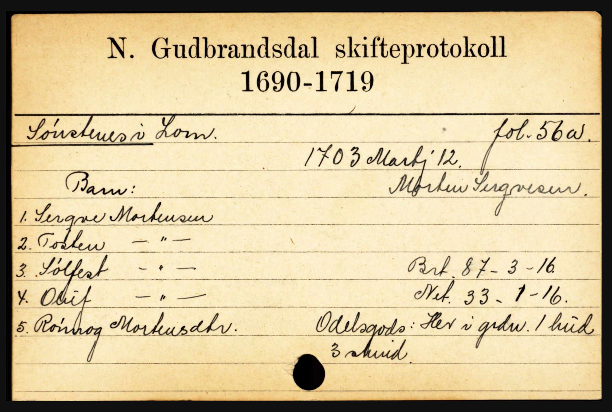 Nord-Gudbrandsdal tingrett, SAH/TING-002/J, 1658-1900, s. 13823