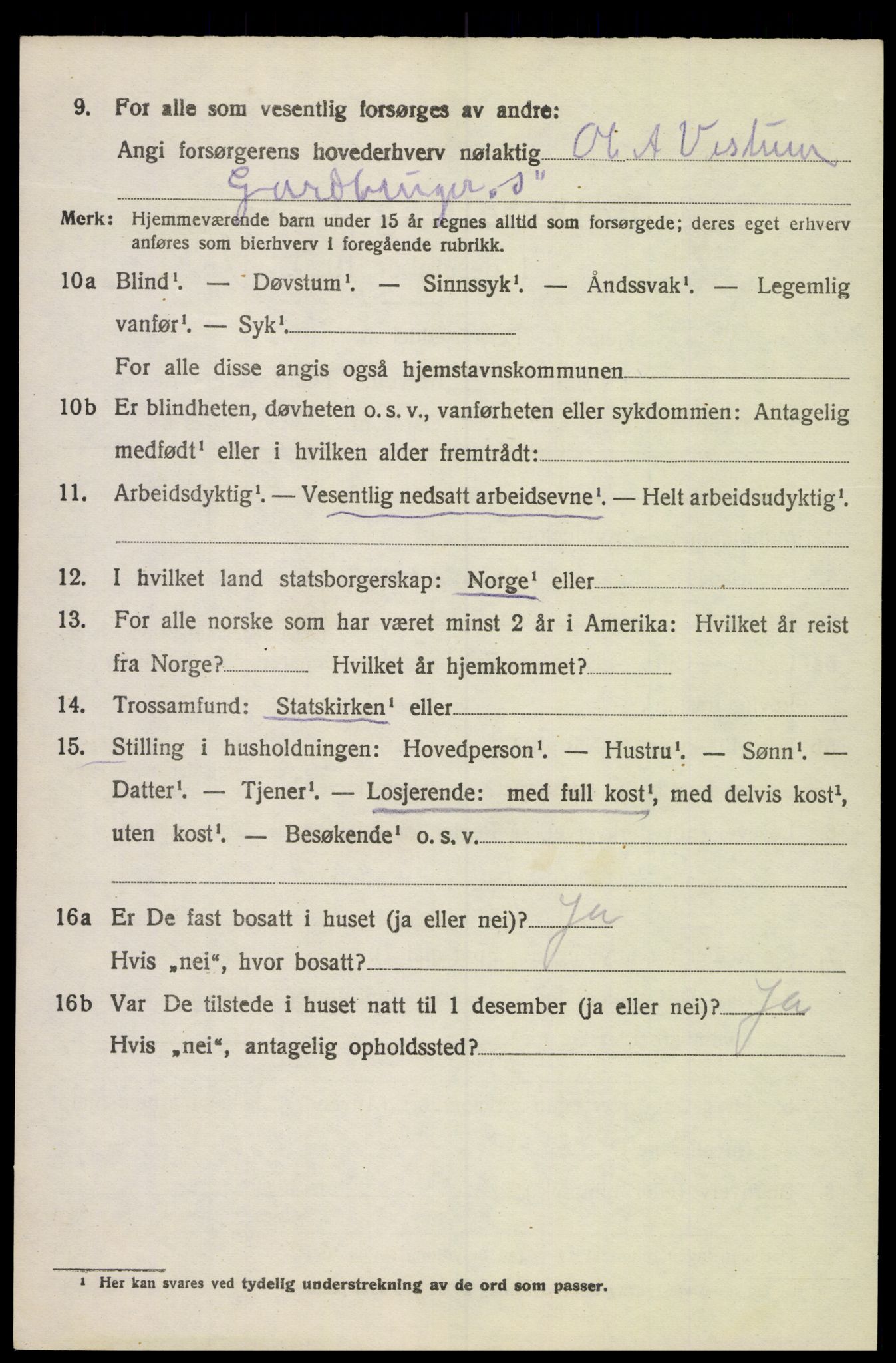 SAH, Folketelling 1920 for 0518 Nord-Fron herred, 1920, s. 2527
