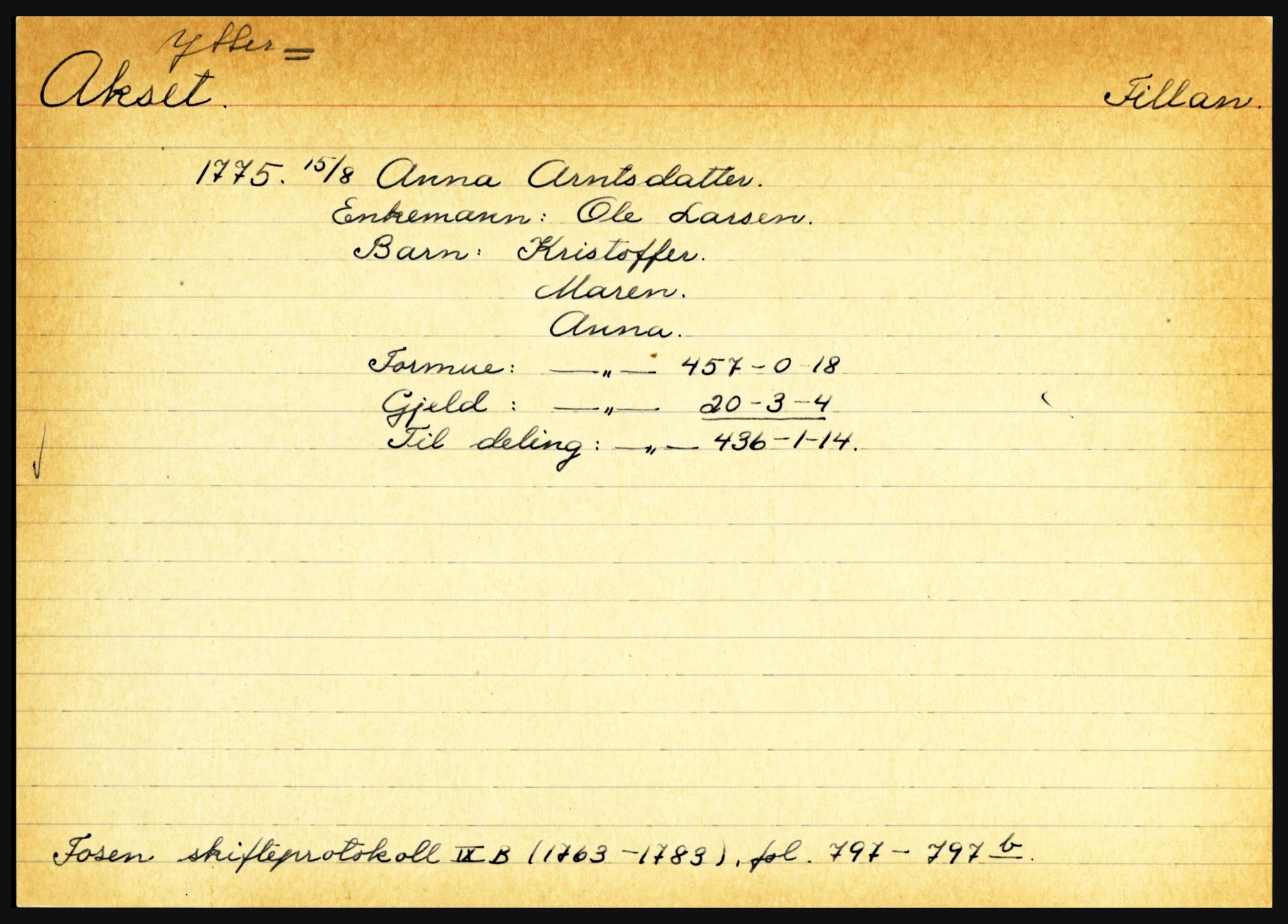 Fosen sorenskriveri, AV/SAT-A-1107/1/3, 1681-1823, s. 49