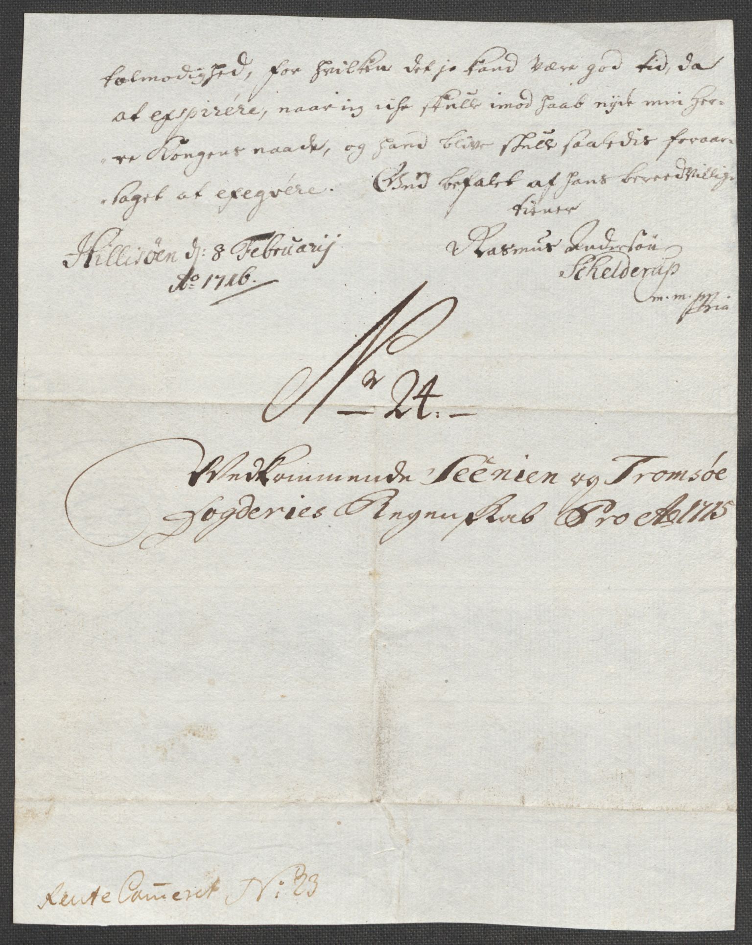 Rentekammeret inntil 1814, Reviderte regnskaper, Fogderegnskap, AV/RA-EA-4092/R68/L4761: Fogderegnskap Senja og Troms, 1715, s. 138