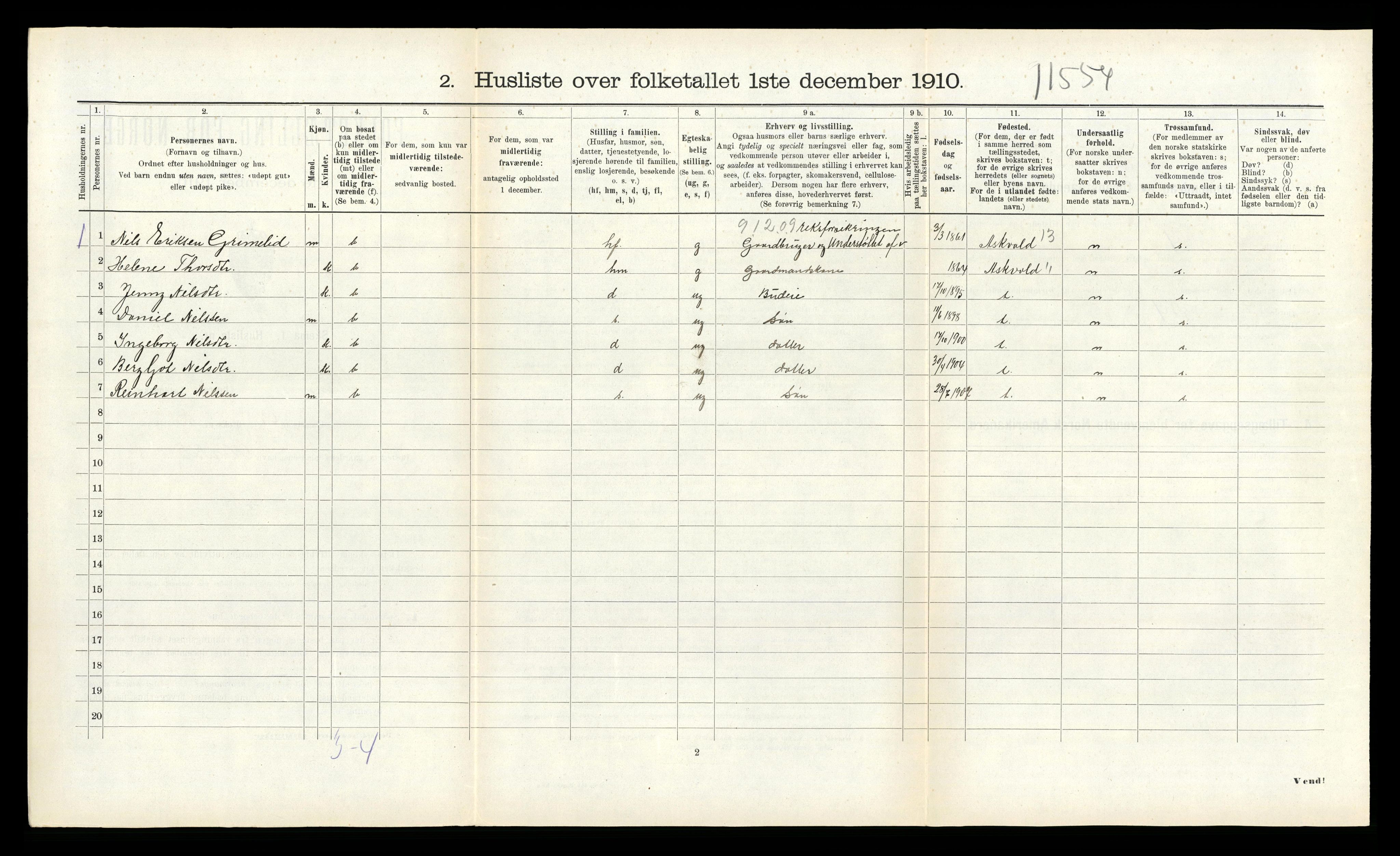 RA, Folketelling 1910 for 1437 Kinn herred, 1910, s. 1091