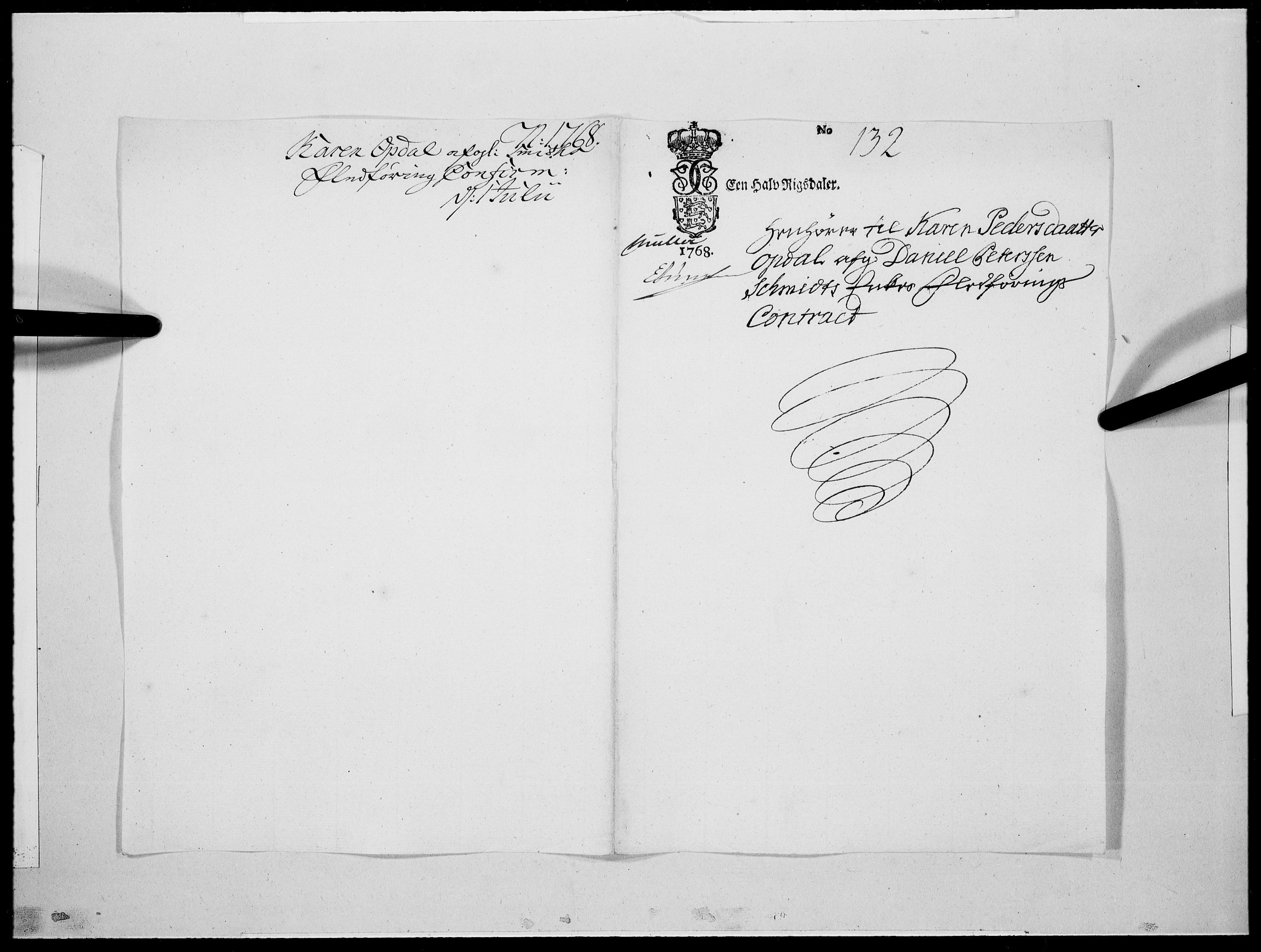 Danske Kanselli 1572-1799, AV/RA-EA-3023/F/Fc/Fcc/Fcca/L0198: Norske innlegg 1572-1799, 1768, s. 2