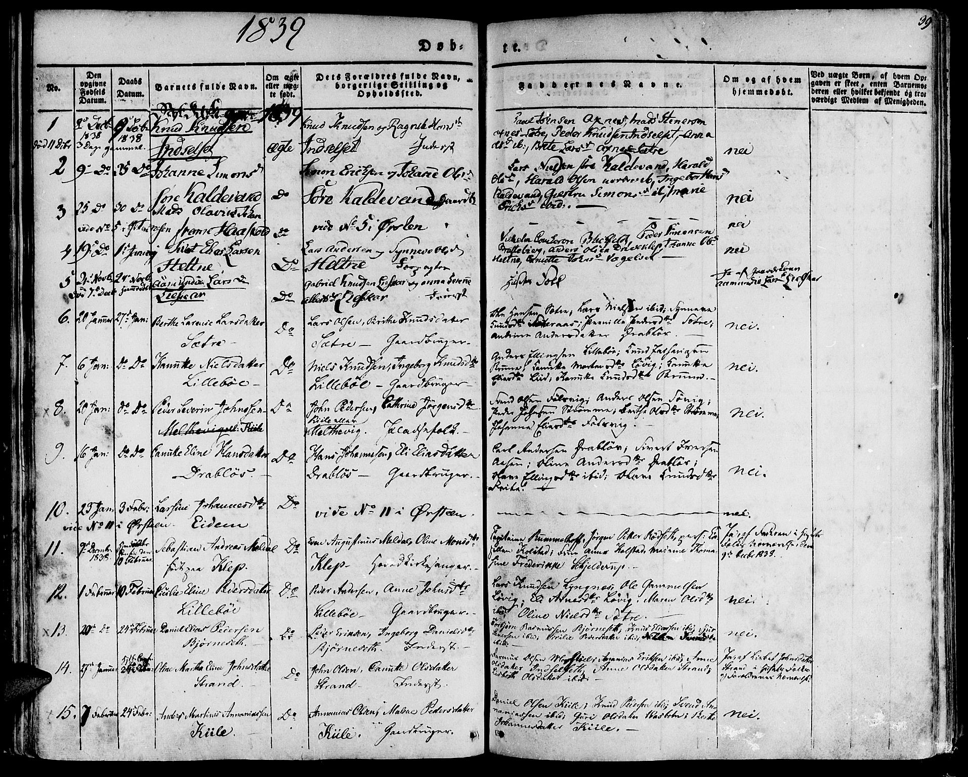Ministerialprotokoller, klokkerbøker og fødselsregistre - Møre og Romsdal, SAT/A-1454/511/L0139: Ministerialbok nr. 511A06, 1831-1850, s. 39