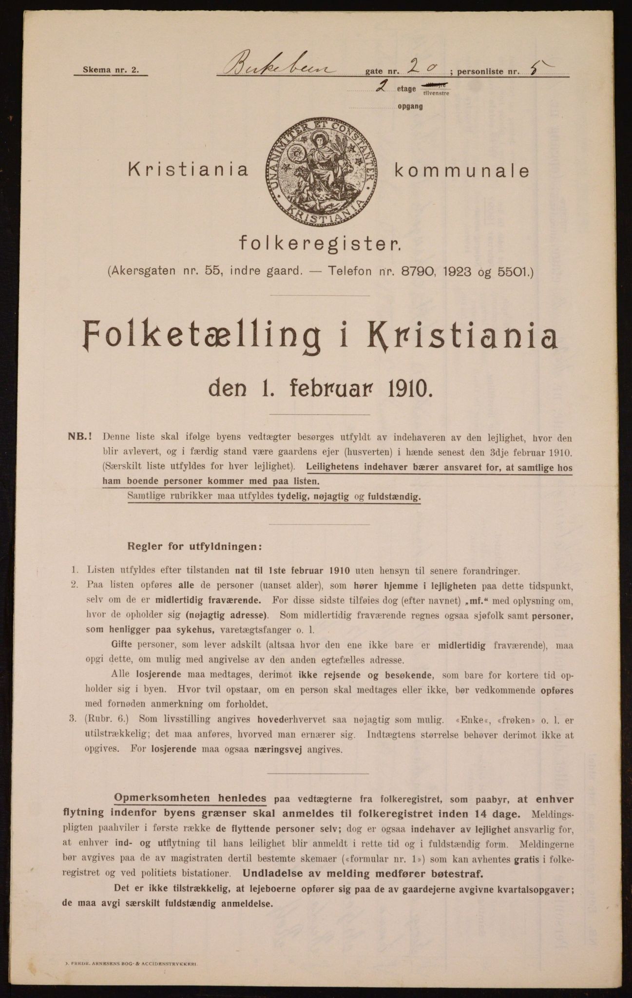 OBA, Kommunal folketelling 1.2.1910 for Kristiania, 1910, s. 4813