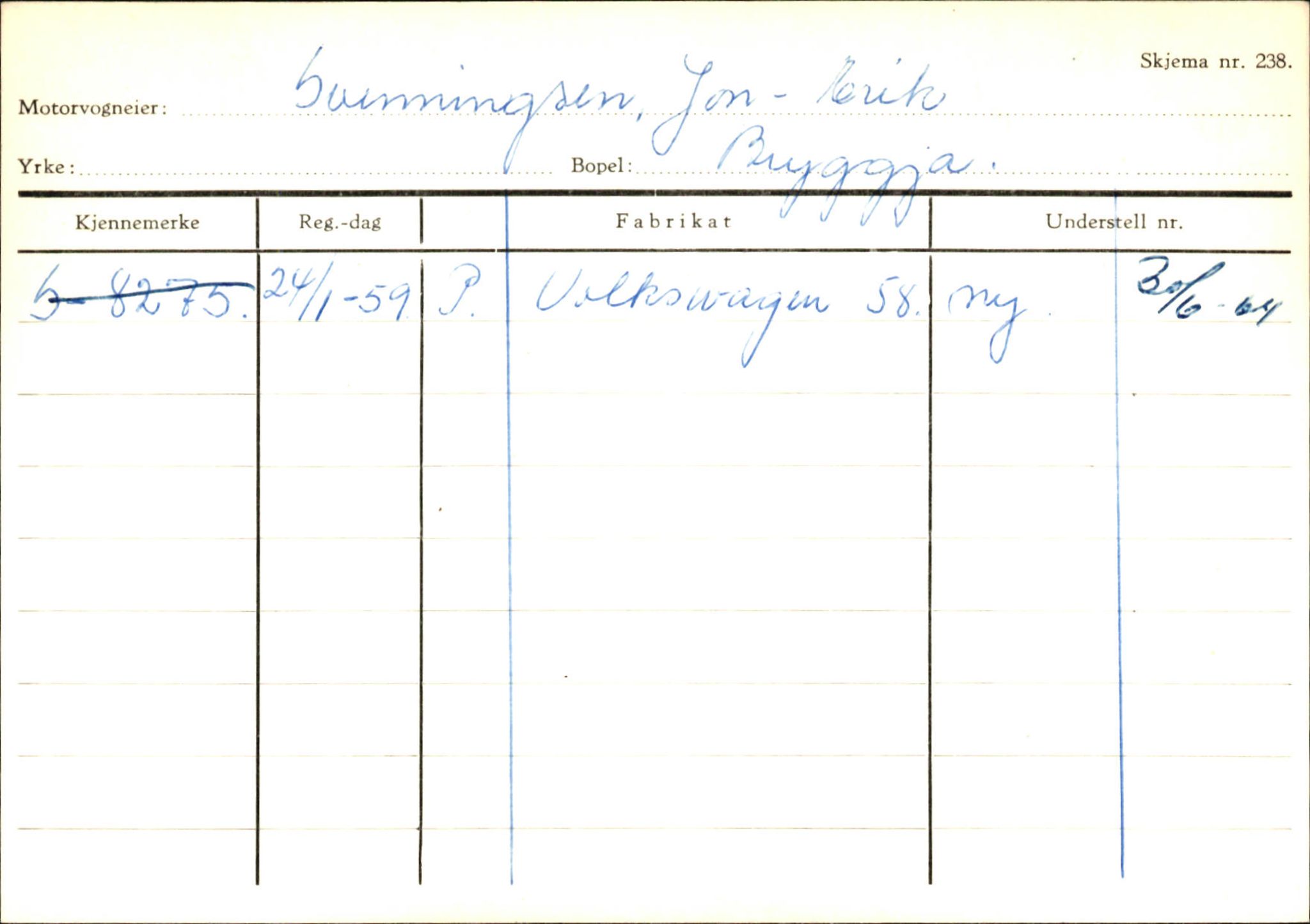 Statens vegvesen, Sogn og Fjordane vegkontor, AV/SAB-A-5301/4/F/L0145: Registerkort Vågsøy S-Å. Årdal I-P, 1945-1975, s. 318