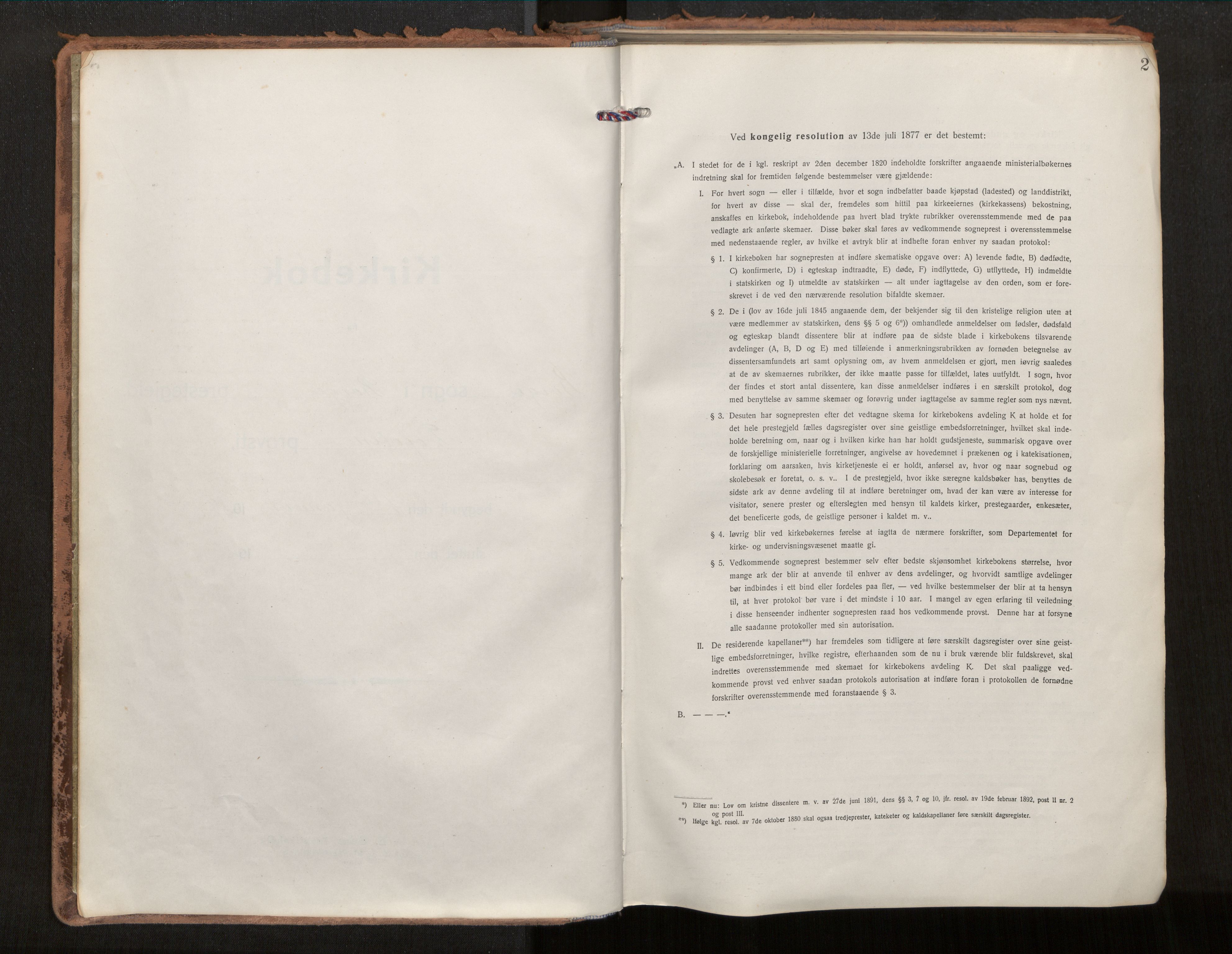 Ministerialprotokoller, klokkerbøker og fødselsregistre - Nordland, SAT/A-1459/880/L1136: Ministerialbok nr. 880A10, 1919-1927, s. 2