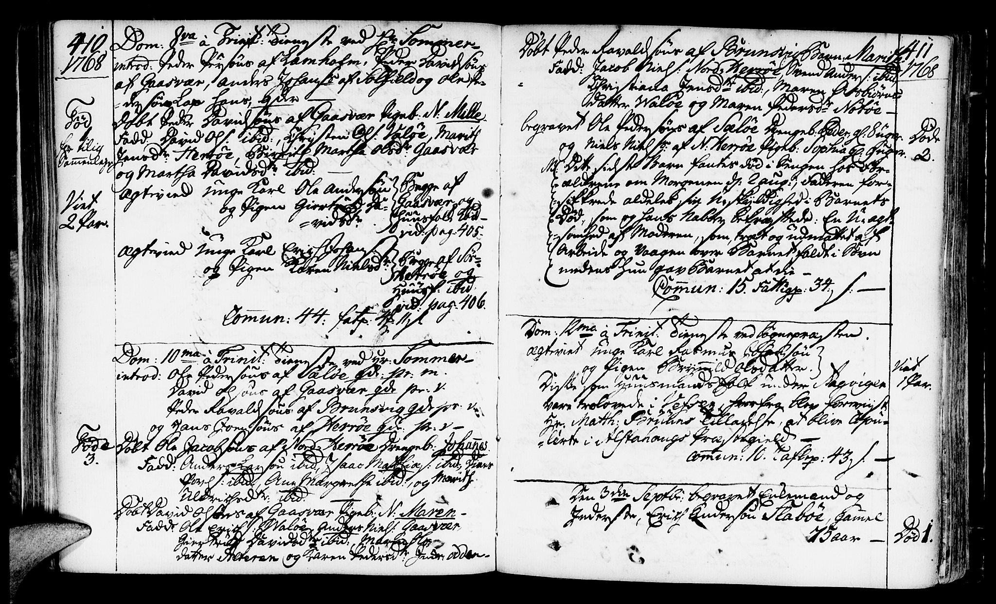 Ministerialprotokoller, klokkerbøker og fødselsregistre - Nordland, AV/SAT-A-1459/817/L0260: Ministerialbok nr. 817A02 /2, 1768-1776, s. 410-411