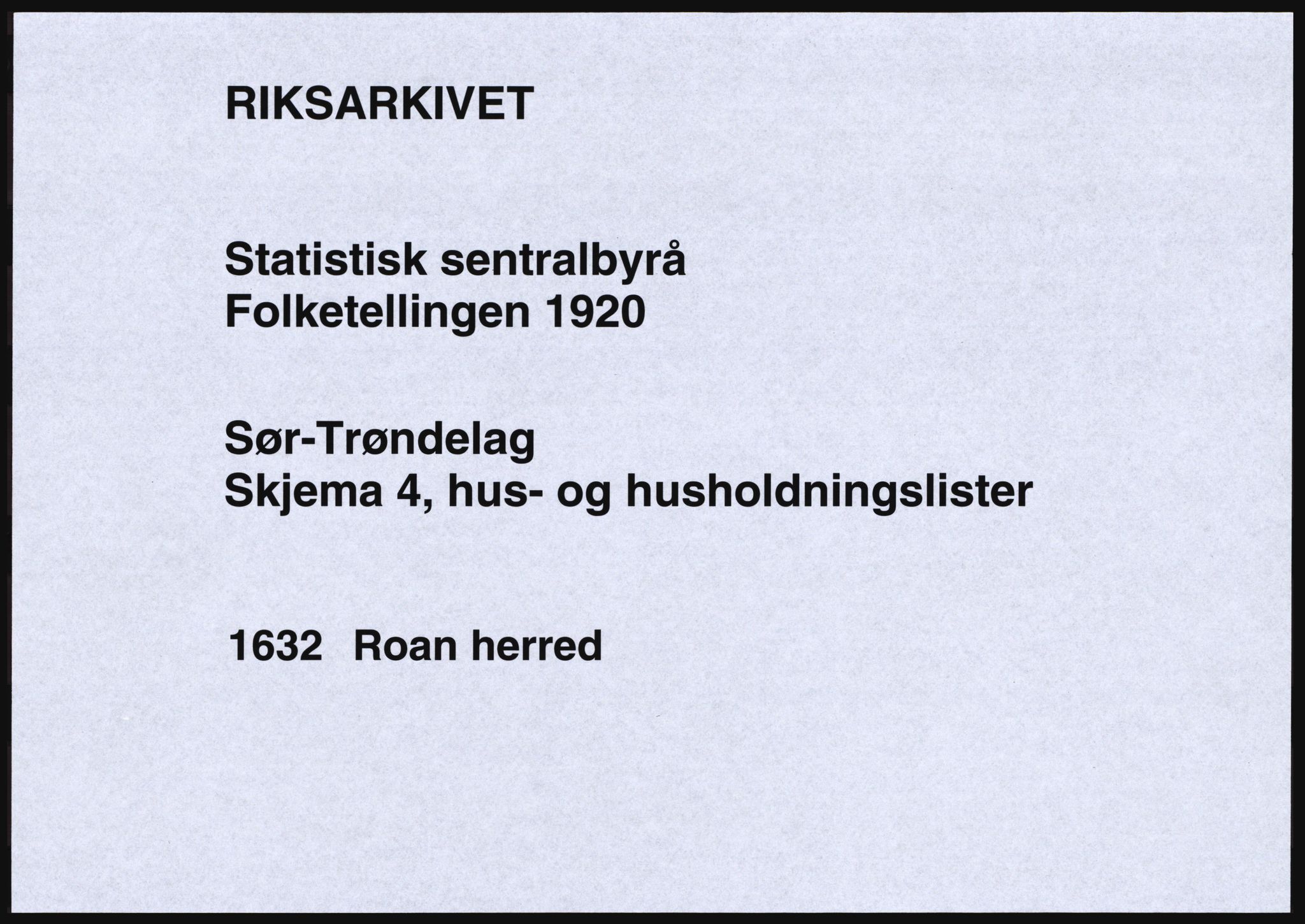 SAT, Folketelling 1920 for 1632 Roan herred, 1920, s. 25