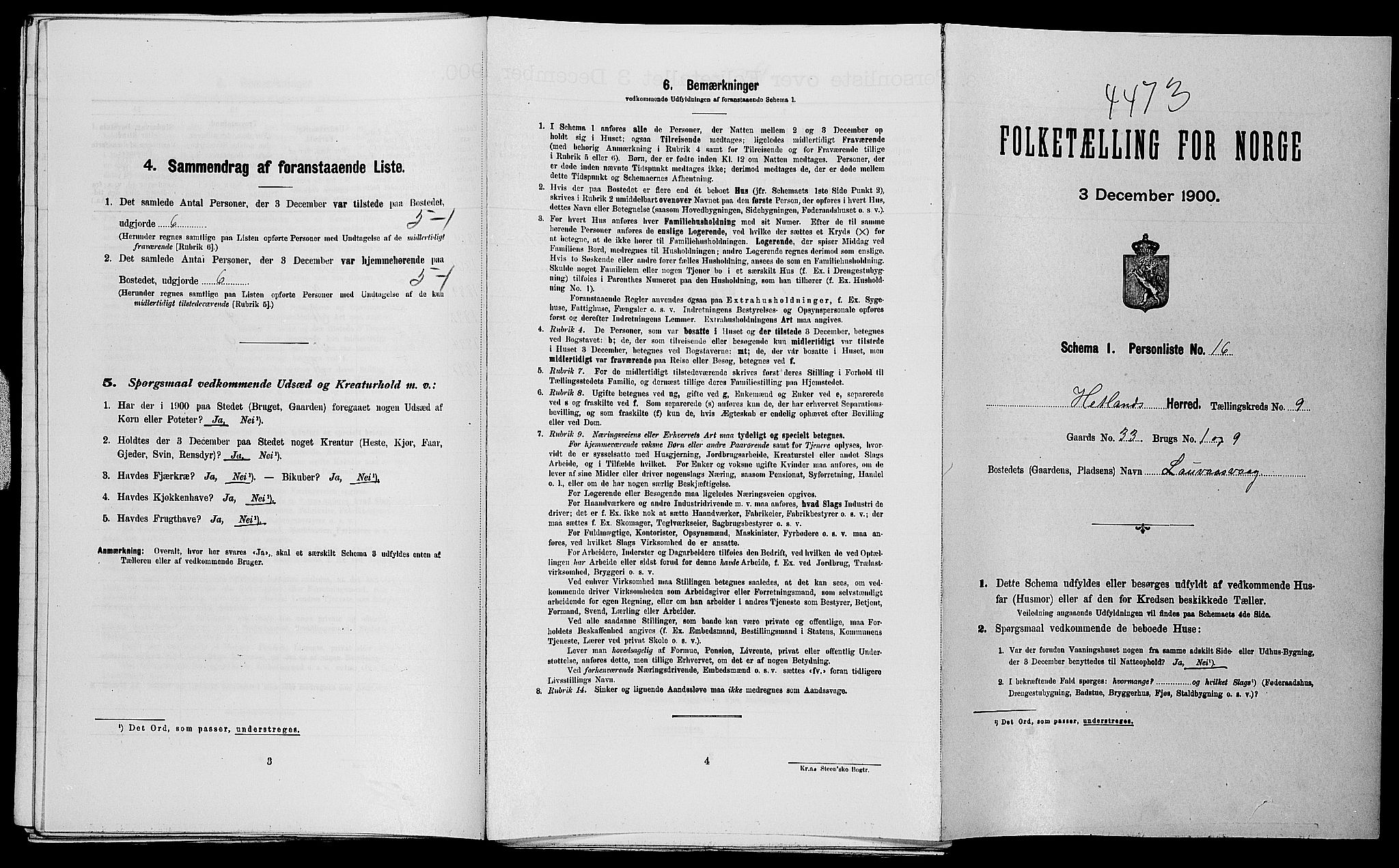 SAST, Folketelling 1900 for 1126 Hetland herred, 1900, s. 1371