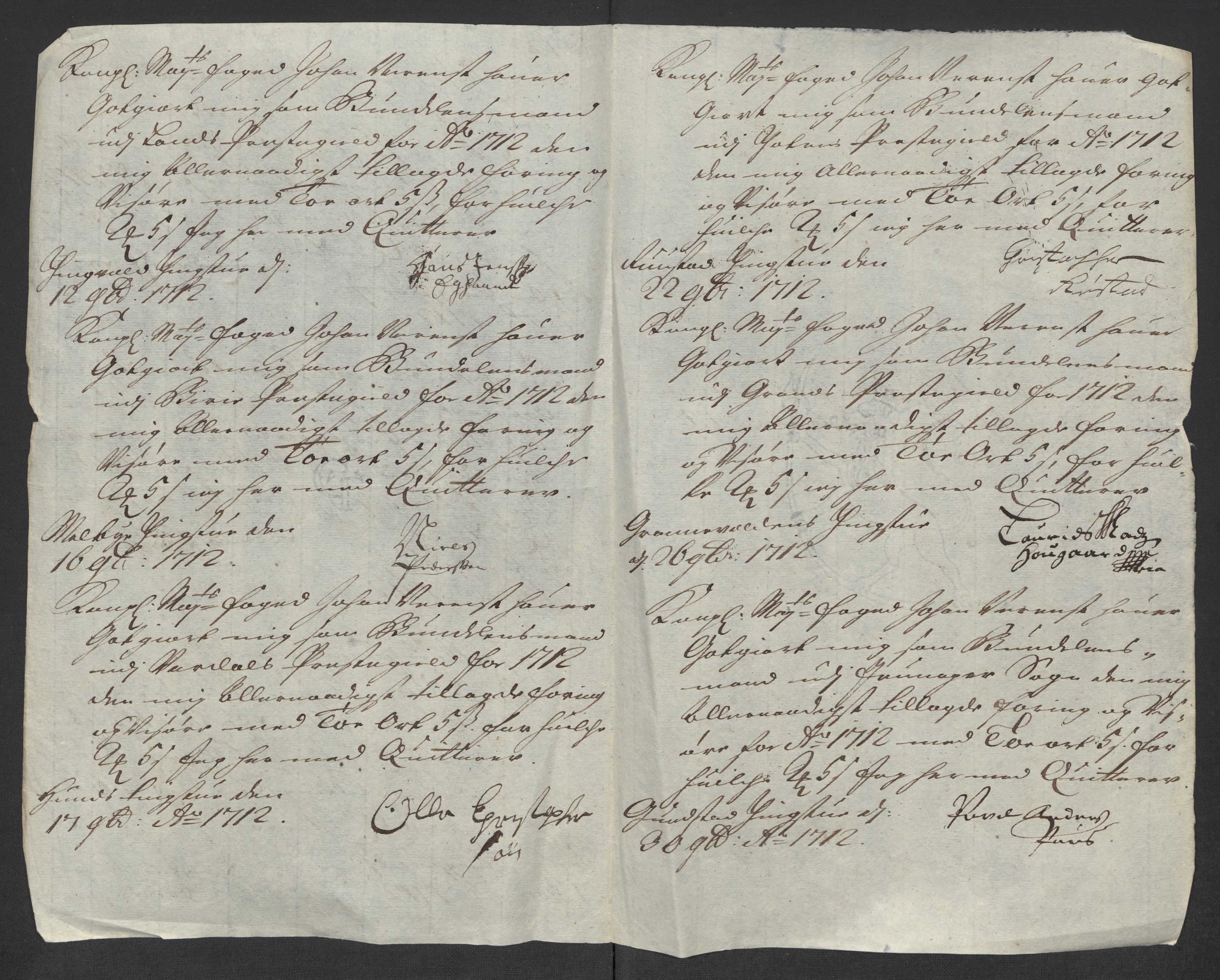 Rentekammeret inntil 1814, Reviderte regnskaper, Fogderegnskap, RA/EA-4092/R18/L1309: Fogderegnskap Hadeland, Toten og Valdres, 1712, s. 350