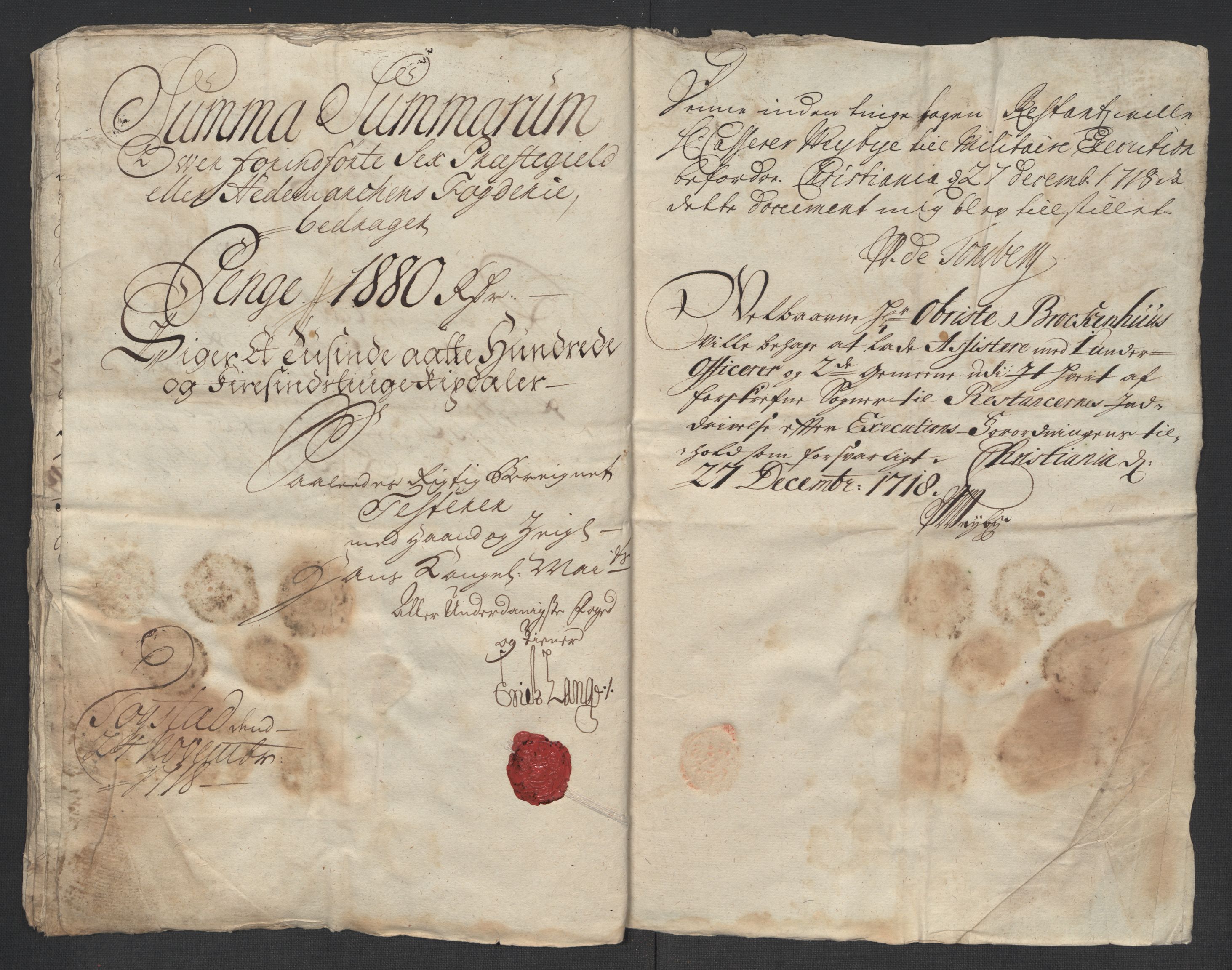 Rentekammeret inntil 1814, Reviderte regnskaper, Fogderegnskap, AV/RA-EA-4092/R16/L1057: Fogderegnskap Hedmark, 1718, s. 395