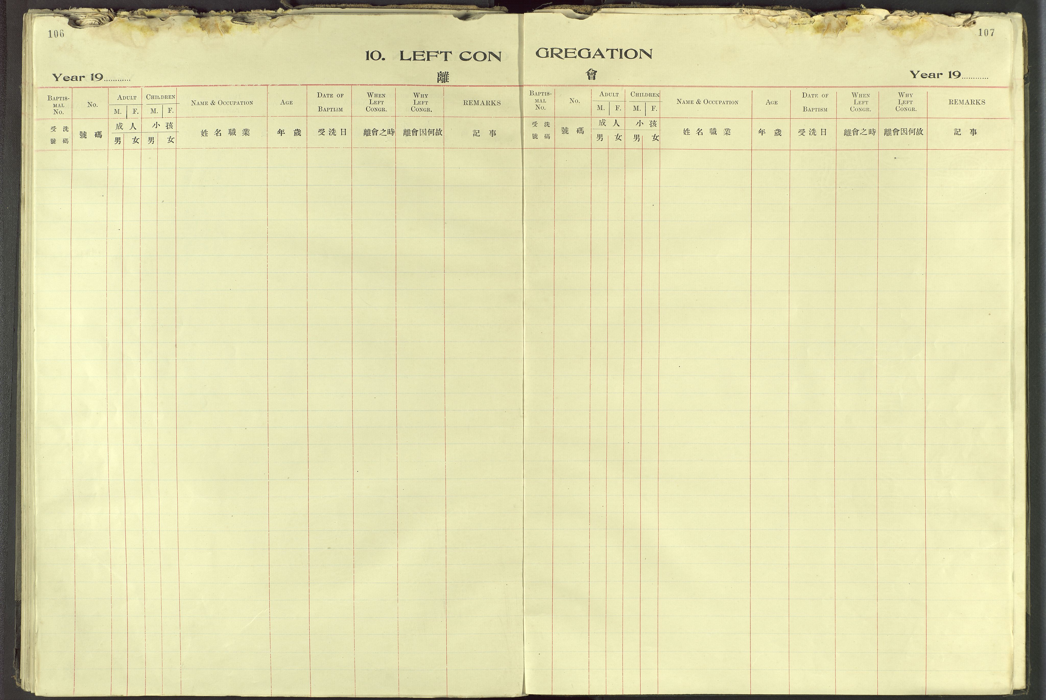 Det Norske Misjonsselskap - utland - Kina (Hunan), VID/MA-A-1065/Dm/L0096: Ministerialbok nr. 134, 1923-1938, s. 106-107