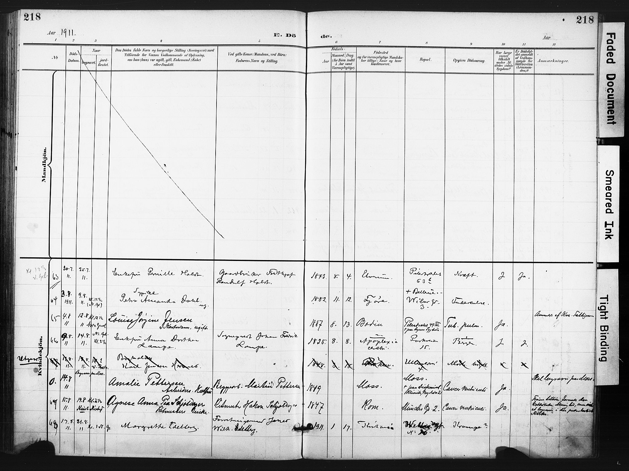 Trefoldighet prestekontor Kirkebøker, AV/SAO-A-10882/F/Fd/L0004: Ministerialbok nr. IV 4, 1897-1912, s. 218