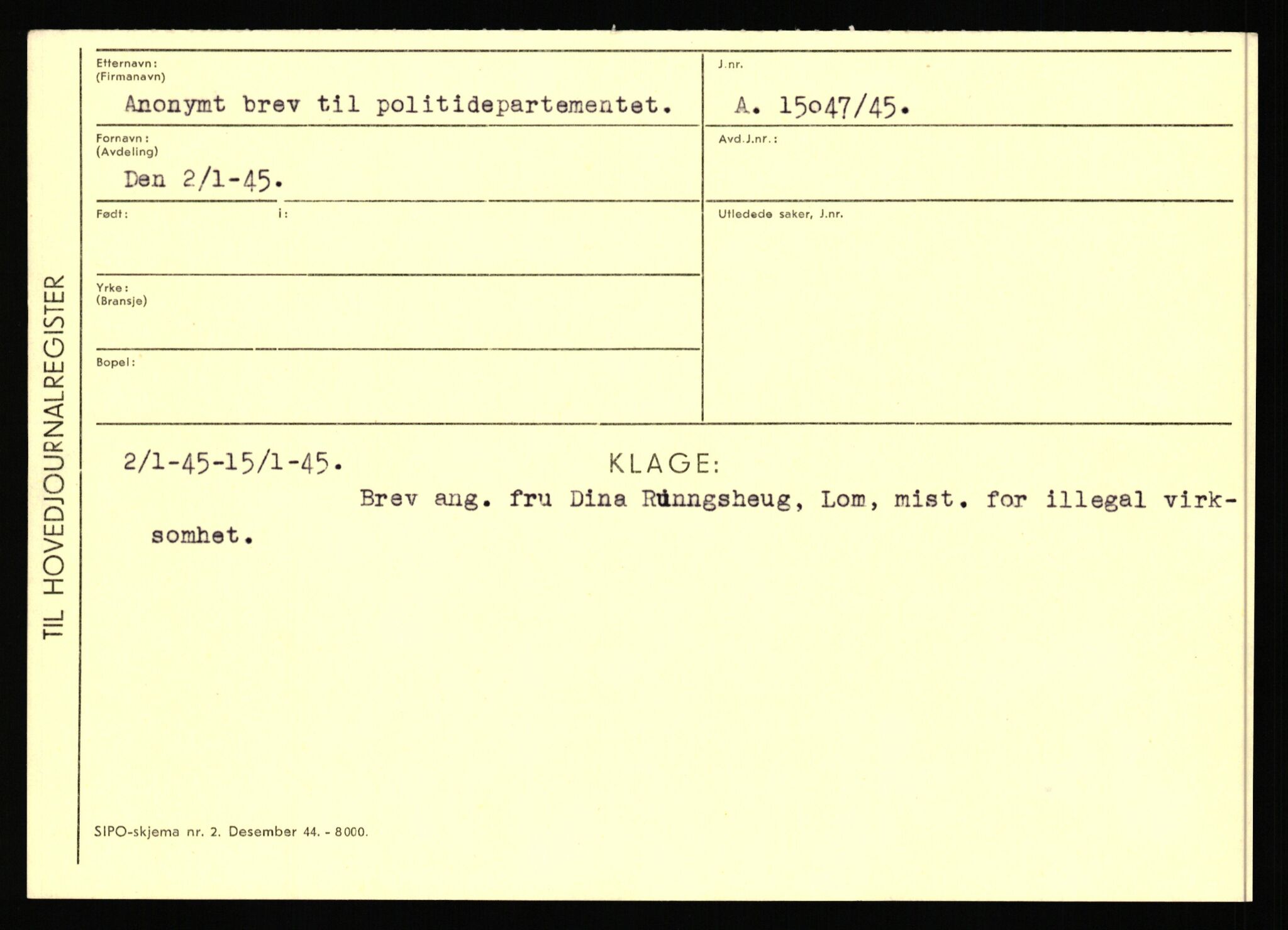 Statspolitiet - Hovedkontoret / Osloavdelingen, AV/RA-S-1329/C/Ca/L0001: Aabakken - Armann, 1943-1945, s. 4408