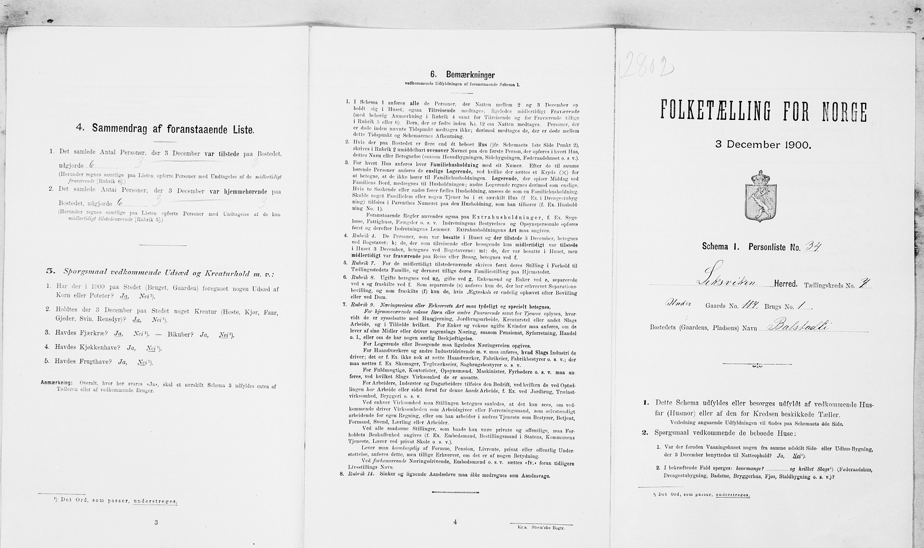 SAT, Folketelling 1900 for 1718 Leksvik herred, 1900, s. 895