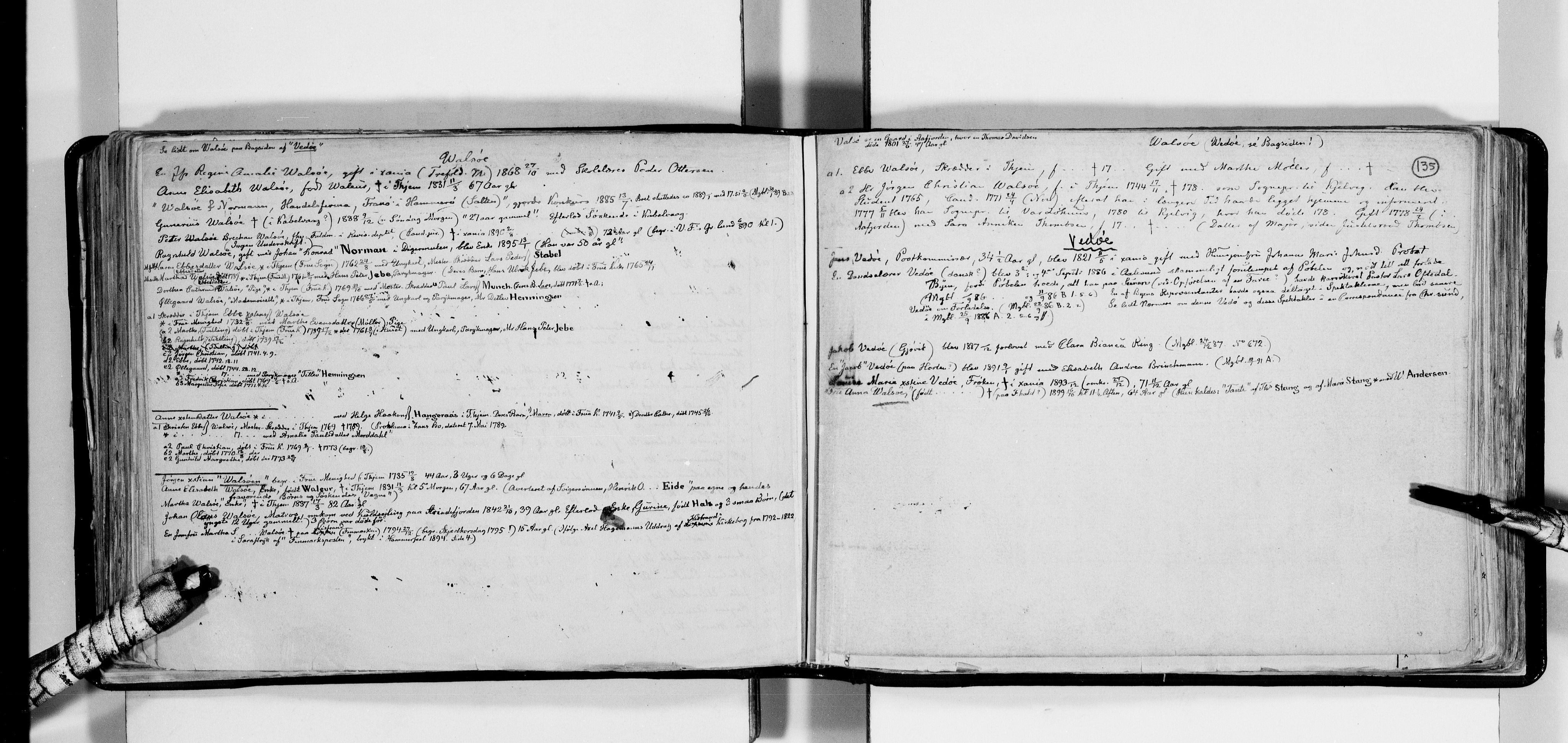 Lassens samlinger, AV/RA-PA-0051/F/Fa/L0045: Personalhistoriske og genealogiske opptegnelser: Ubberud - Welge, 1500-1907