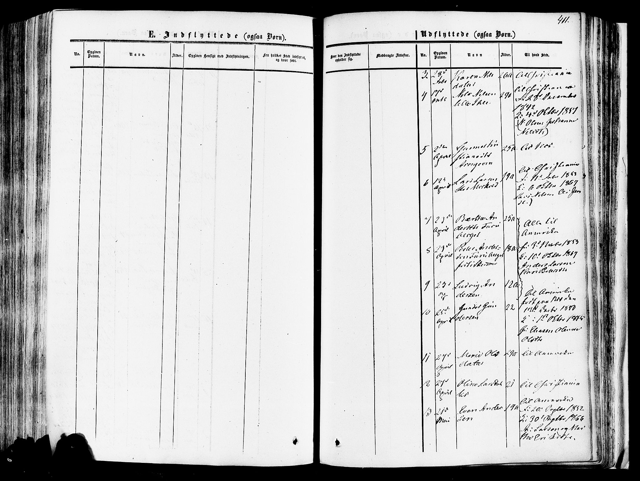 Vang prestekontor, Hedmark, SAH/PREST-008/H/Ha/Haa/L0013: Ministerialbok nr. 13, 1855-1879, s. 411