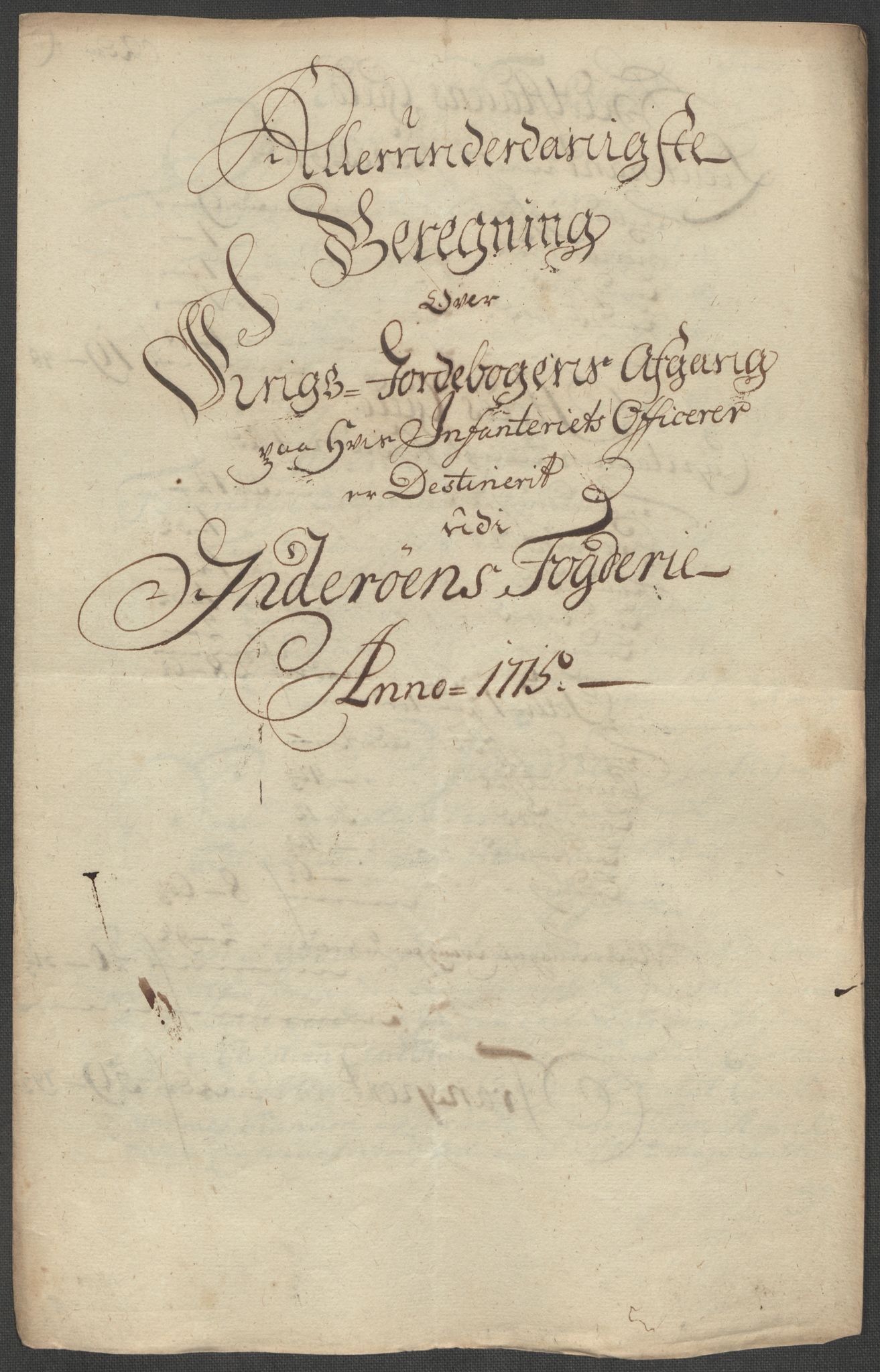 Rentekammeret inntil 1814, Reviderte regnskaper, Fogderegnskap, RA/EA-4092/R63/L4323: Fogderegnskap Inderøy, 1715, s. 293