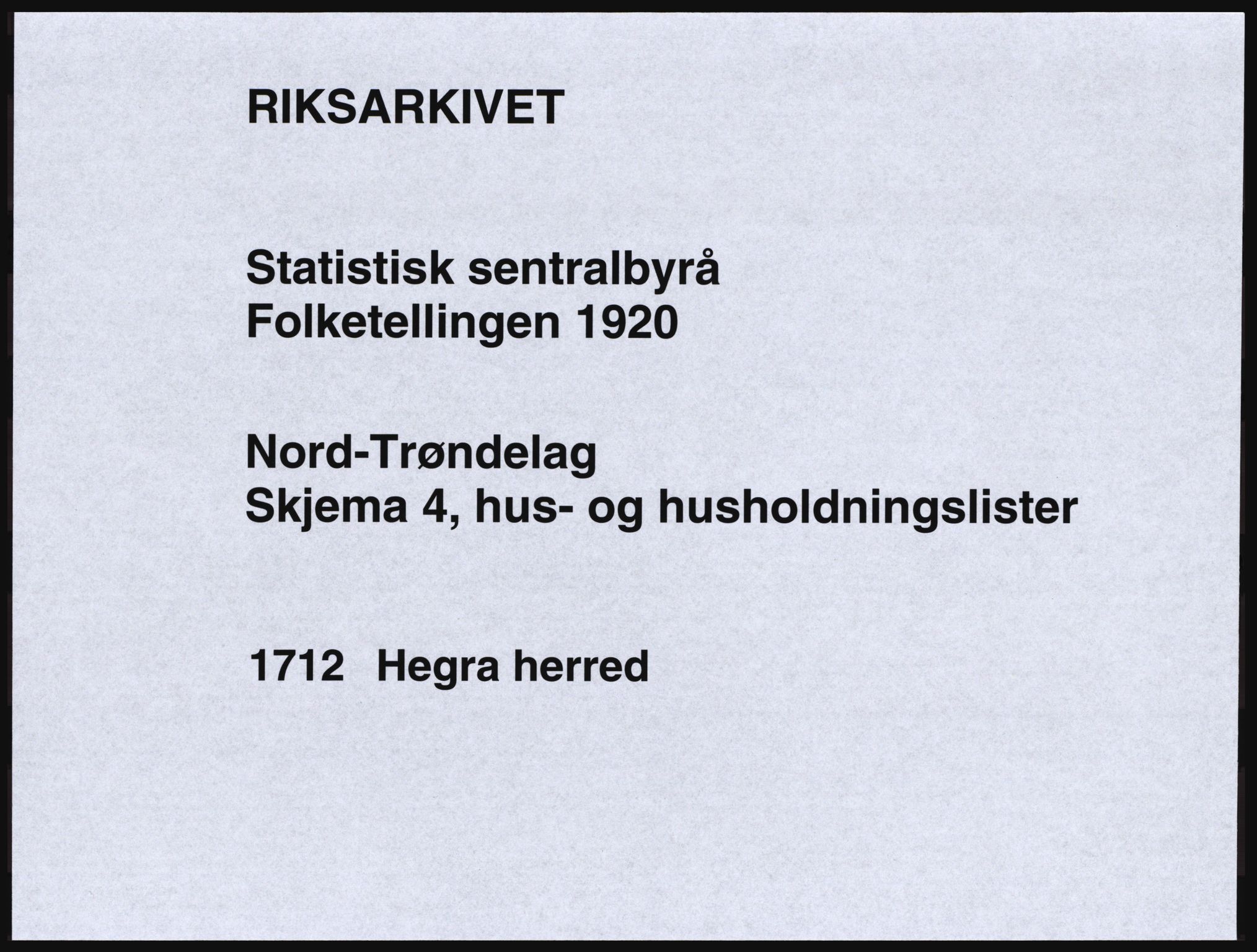 SAT, Folketelling 1920 for 1712 Hegra herred, 1920, s. 36